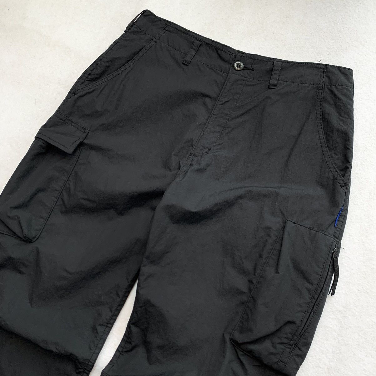 GOODENOUGH × Good Enough × Japanese Brand 2000s GDEH (Goodenough) Nylon 3D Pocket Cargo Pants Size US 30 / EU 46 - 3 Thumbnail