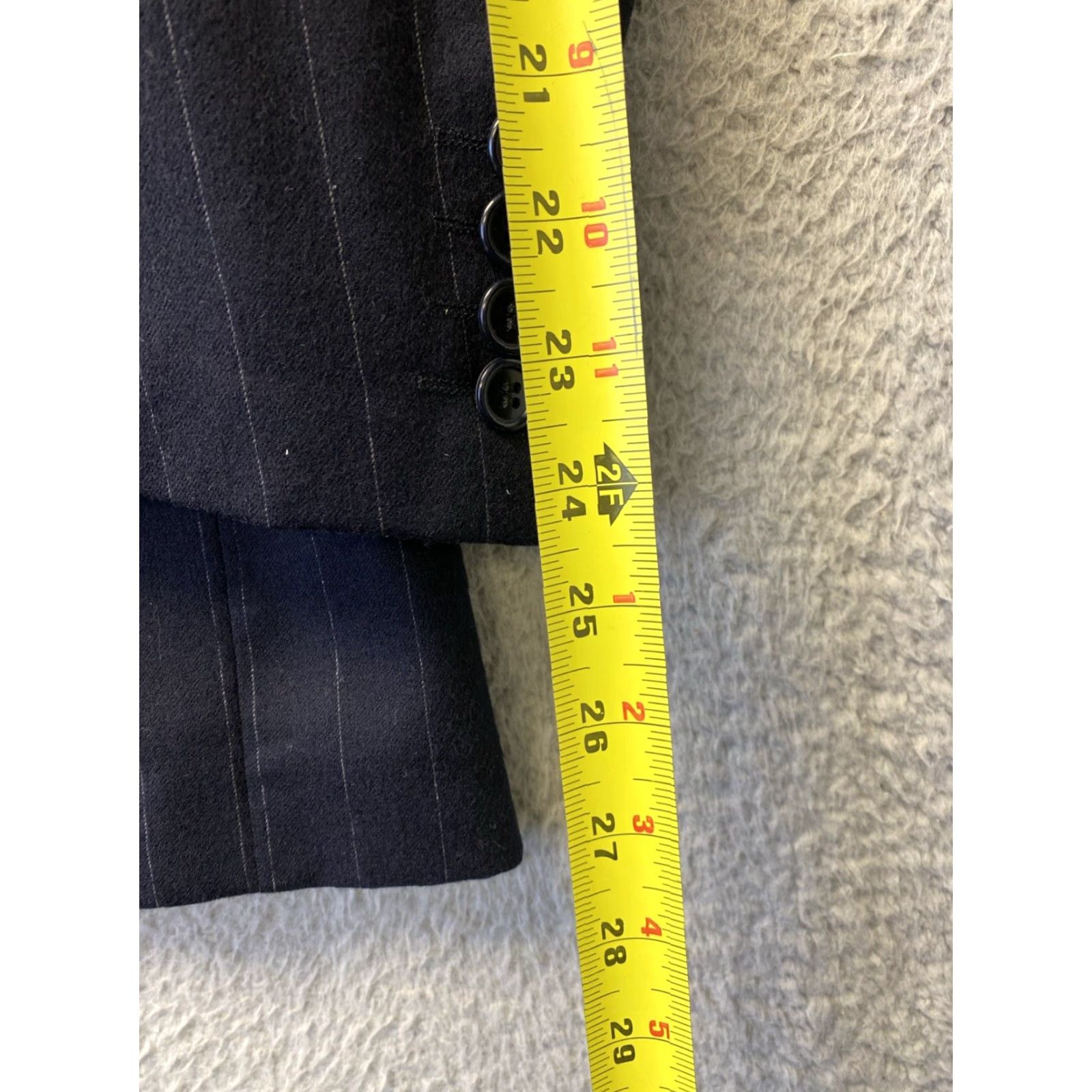Vintage CERRUTI 1881 Navy Striped Wool Blazer Sport Coat 44R Mens Size 44R - 7 Thumbnail