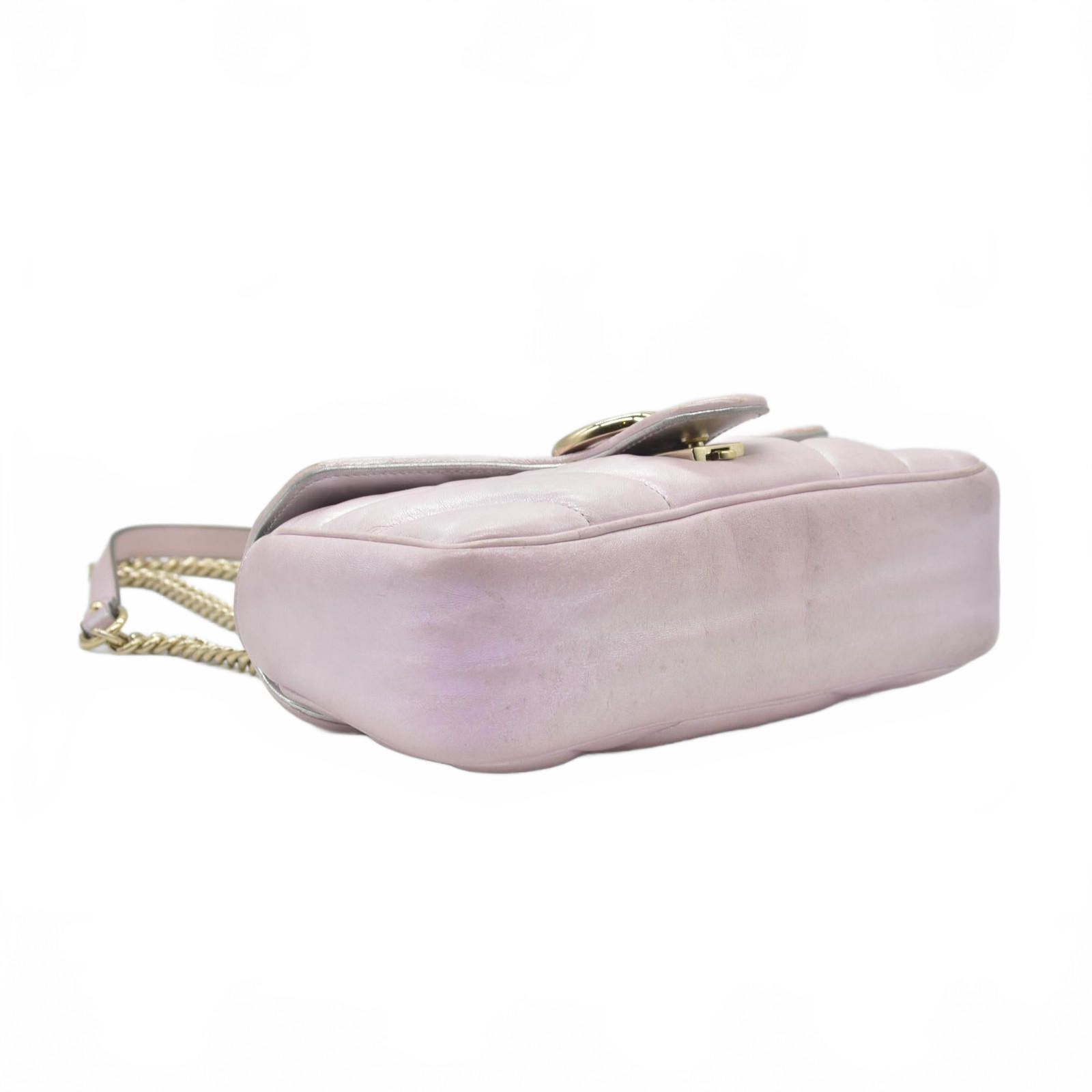 Gucci Gucci Iridescent Nappa Chevron Matelasse Small GG Marmont Size ONE SIZE - 10 Thumbnail