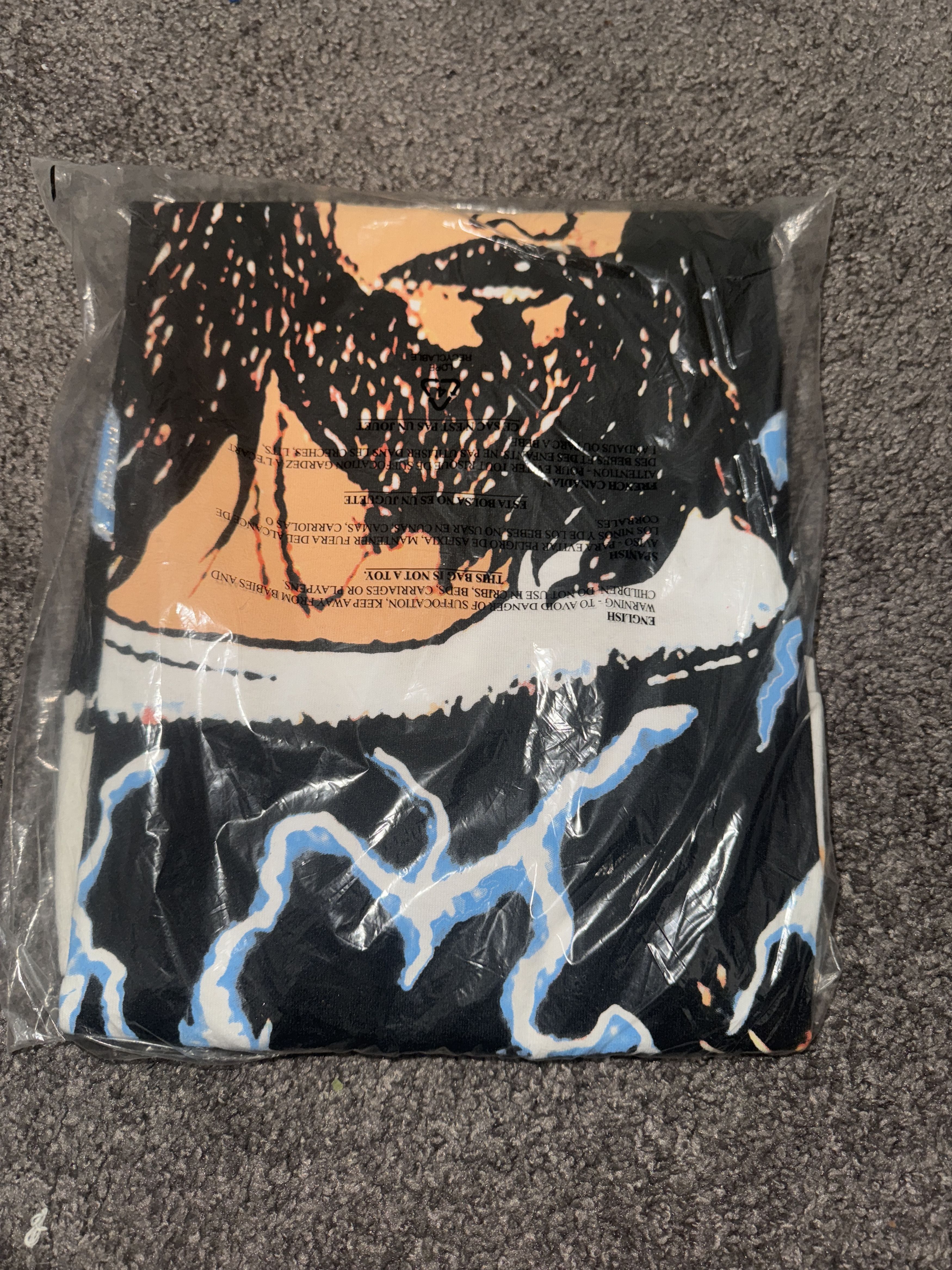 image of Kw Awge For Jik Lightning Tee Shirt, Men's (Size Large)
