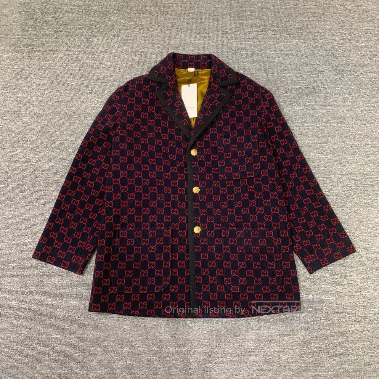 Gucci gucci double g logo printed blazer coat. Size US L / EU 52-54 / 3 - 1 Thumbnail