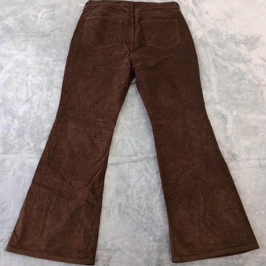 Old Navy Old Navy Pants Womens 14P Brown Flared Corduroy 33x28.5 High Rise Pockets Chino Cotton Blend Vintage: No Regular Petite Women Mens Girls Size 36" / US 14 / IT 50 - 2 Thumbnail