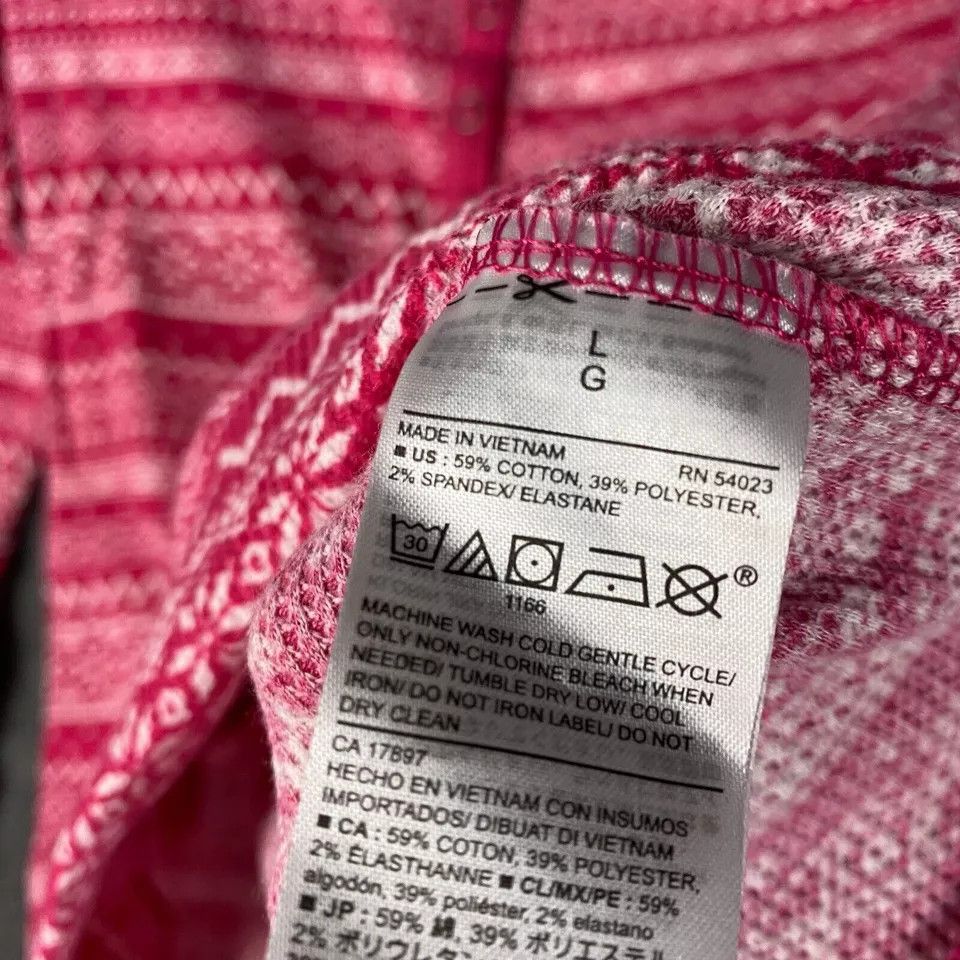 Old Navy Old Navy Pajama Top Women's Large Henley Snap Long Sleeve L Size L / US 10 / IT 46 - 4 Thumbnail