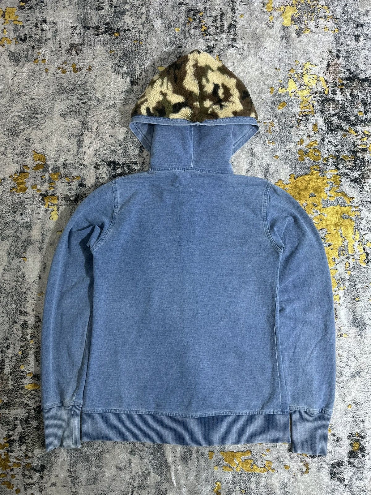 20471120 VINTAGE OCEAN PACIFIC MILITARY FUR ZIPPER HOODIE GOA STYLE Size US S / EU 44-46 / 1 - 4 Thumbnail