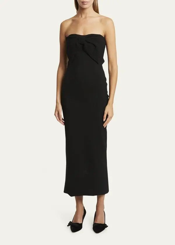 Chloe o1y0825 Midi Dress in Black Size S / US 4 / IT 40 - 3 Thumbnail