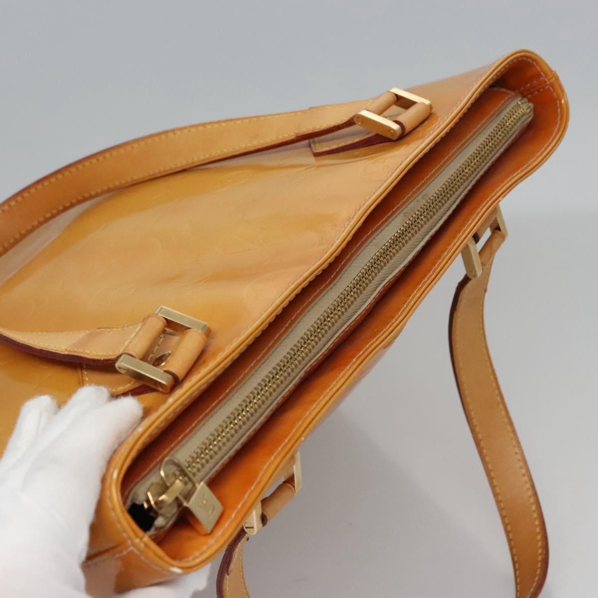 Louis Vuitton LOUIS VUITTON Monogram Vernis Houston Hand Bag Beige M91004 Size ONE SIZE - 6 Thumbnail