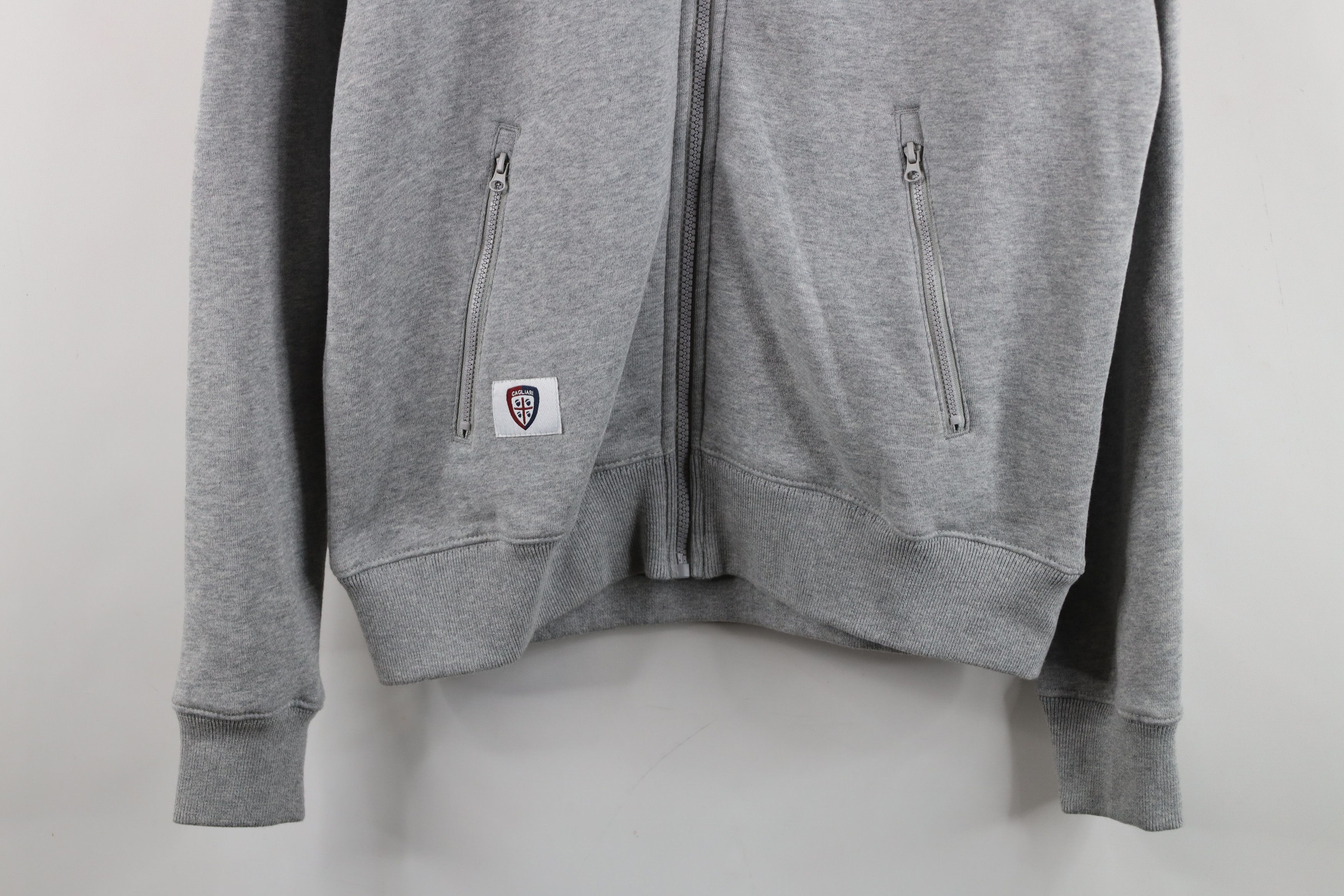 Vintage Macron Serie A Cagliari FC Soccer Football Full Zip Hoodie Size US S / EU 44-46 / 1 - 3 Thumbnail