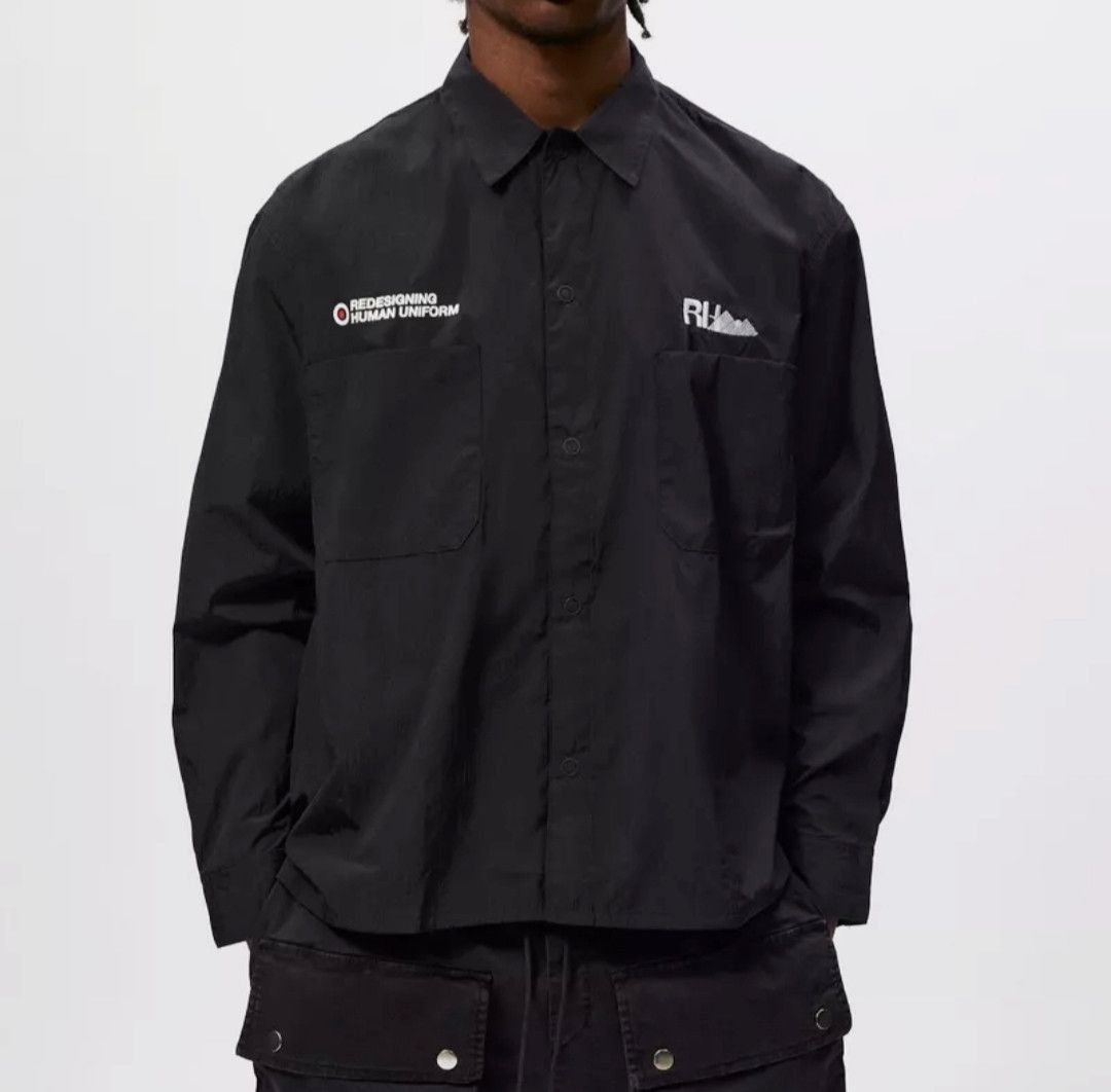 Rhude × Zara Rhuigi x Zara Nylon Overshirt Black Jacket Shirt - size S Size US S / EU 44-46 / 1 - 2 Thumbnail