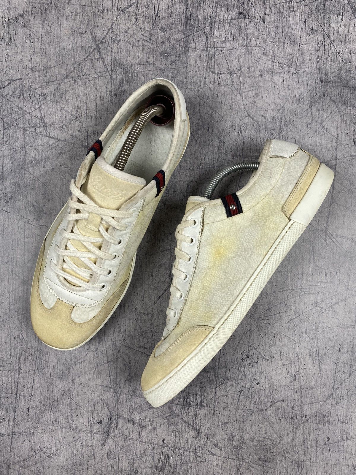 Gucci Vintage Gucci GG Canvas Monogram Low Sneakers Shoes Size US 8 / EU 41 - 2 Thumbnail
