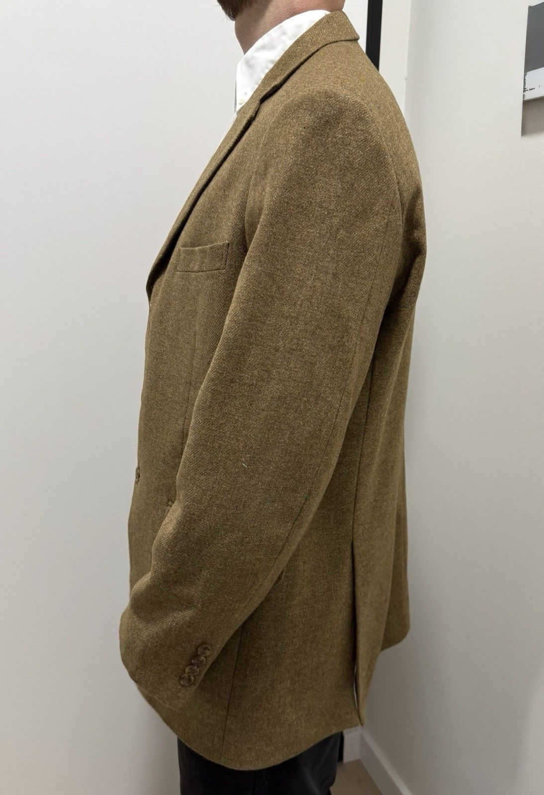 Loro Piana Mens Blazer Ing Loro Piana Cashmere Coarsehair Goat Wool Size 44L - 6 Thumbnail
