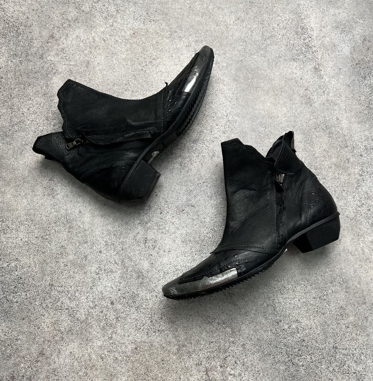Other Vintage leather double zip Italian boots like as98 legacy Size US 9 / IT 39 - 3 Thumbnail