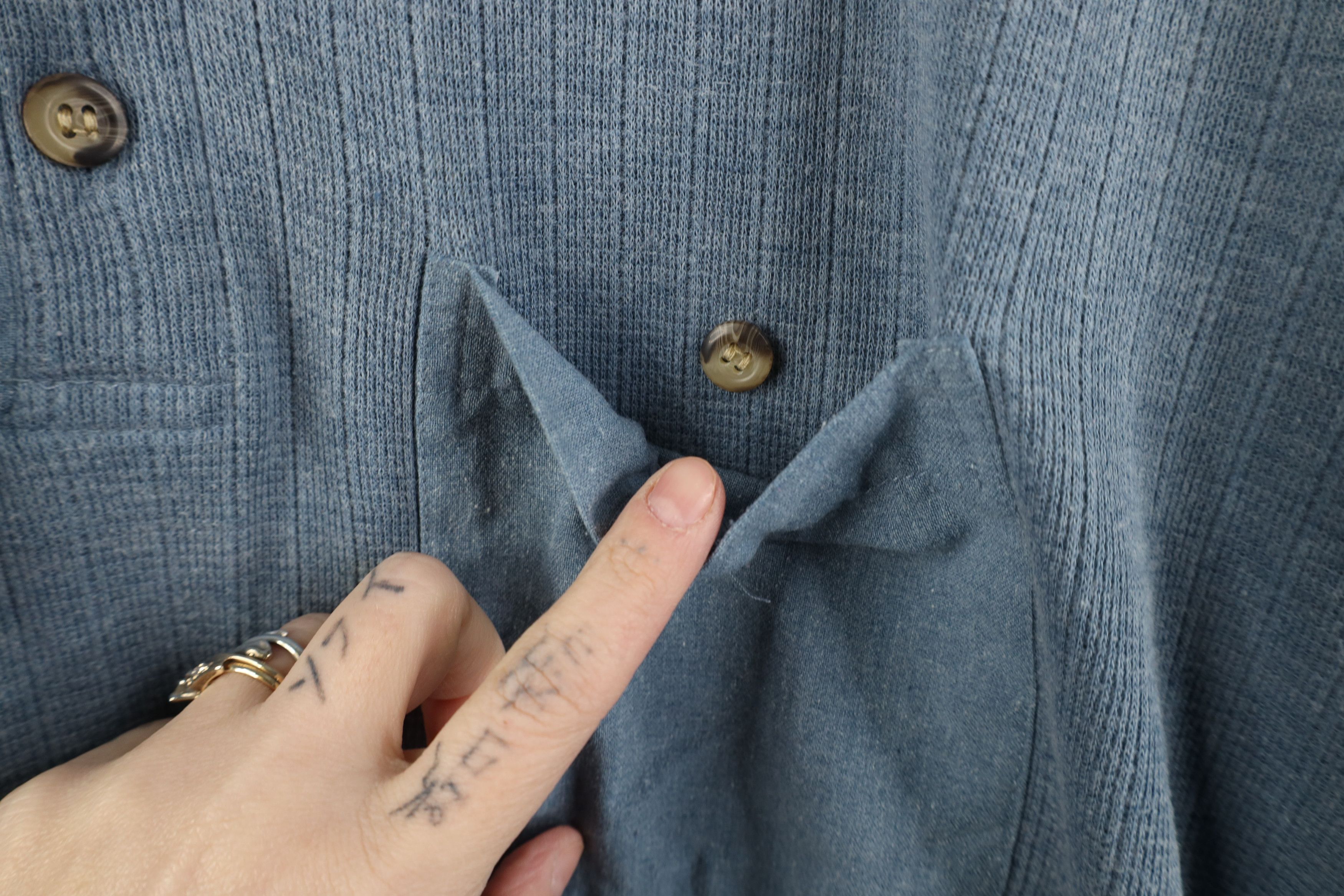 Vintage Vintage 90s Streetwear Chambray Pullover Polo Shirt Blue Size US M / EU 48-50 / 2 - 5 Thumbnail