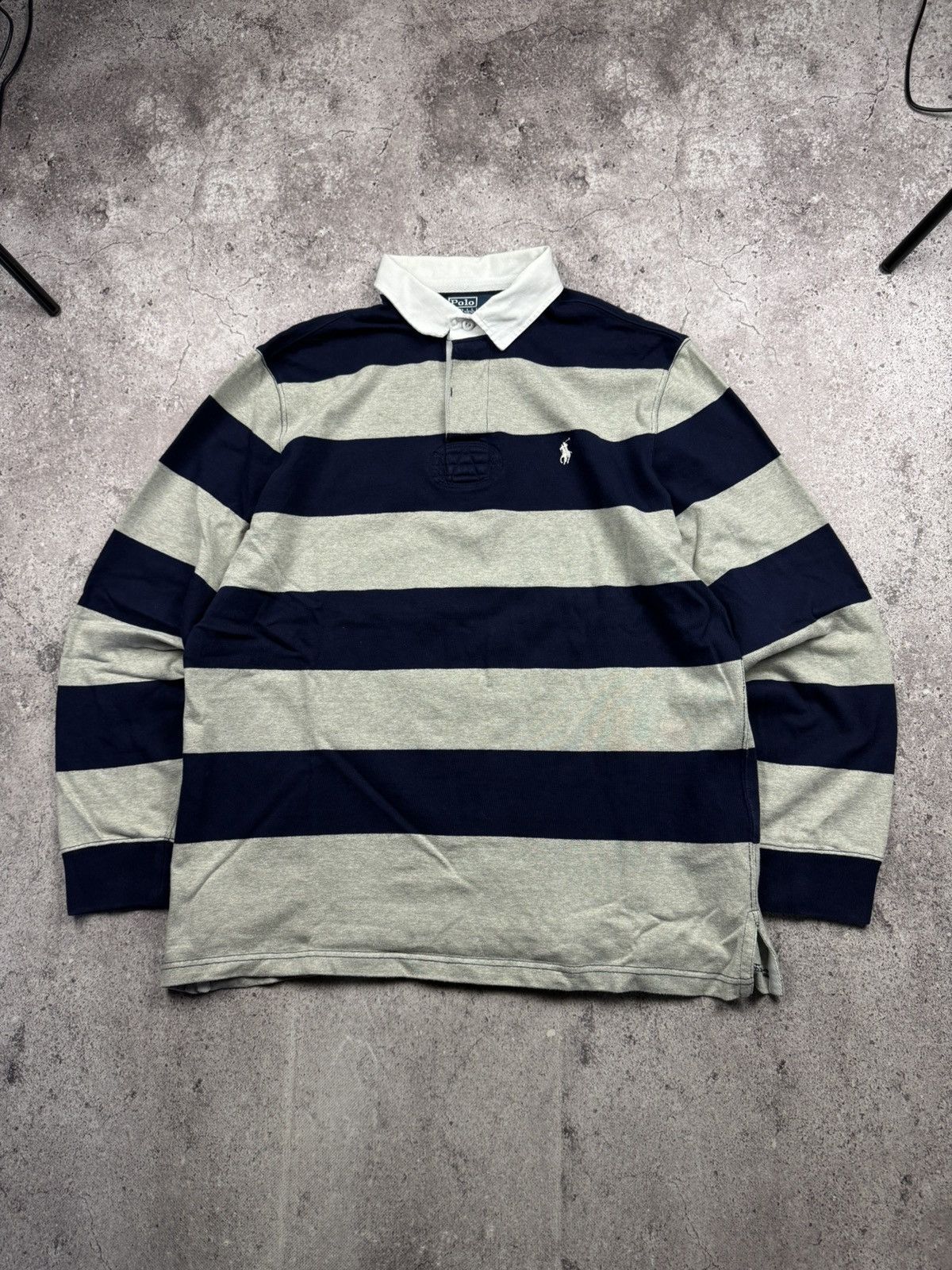 Polo Ralph Lauren Vintage Polo Ralph Lauren Striped Rugby Shirt Y2K Long Sleve Size US L / EU 52-54 / 3 - 1 Thumbnail