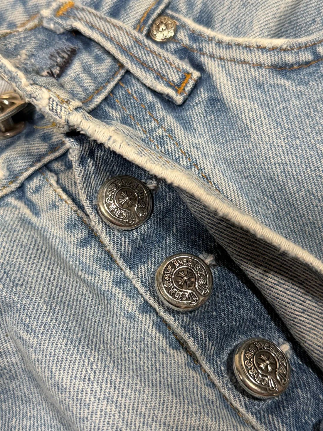 Chrome Hearts Green Alligator Cross Patch Levis 501 Jeans Size 29" - 9 Thumbnail