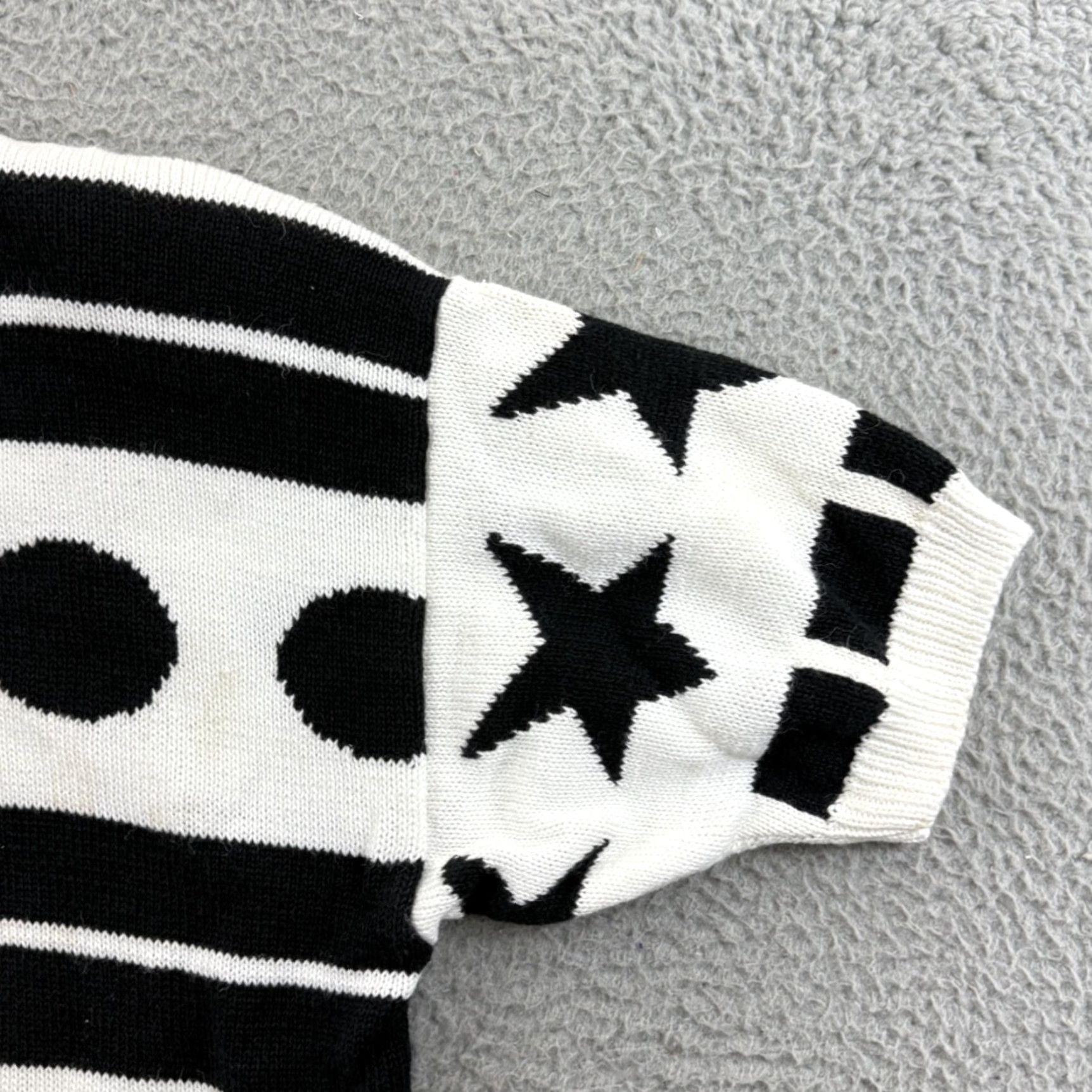 Vintage VINTAGE IB Diffusion Sweater Women Medium White Abstract 80s Rib Knit Pullover Size XL / US 12-14 / IT 48-50 - 5 Thumbnail
