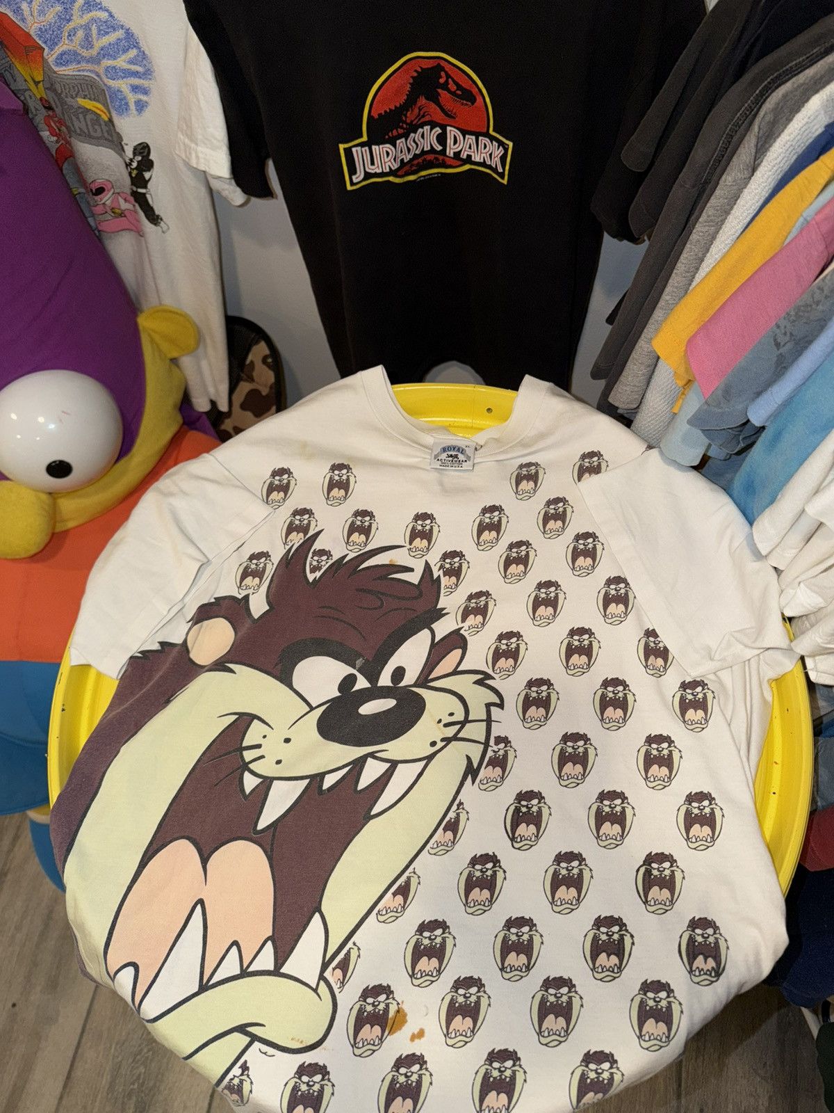 Vintage 1990s Tasmanian devil looney Tunes single stitch T-shirt Size US M / EU 48-50 / 2 - 1 Thumbnail