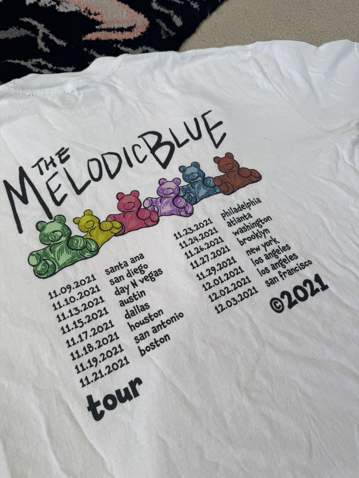 Band Tees Baby Keem Melodic Blue 2021 Merch XL Size US XL / EU 56 / 4 - 5 Thumbnail