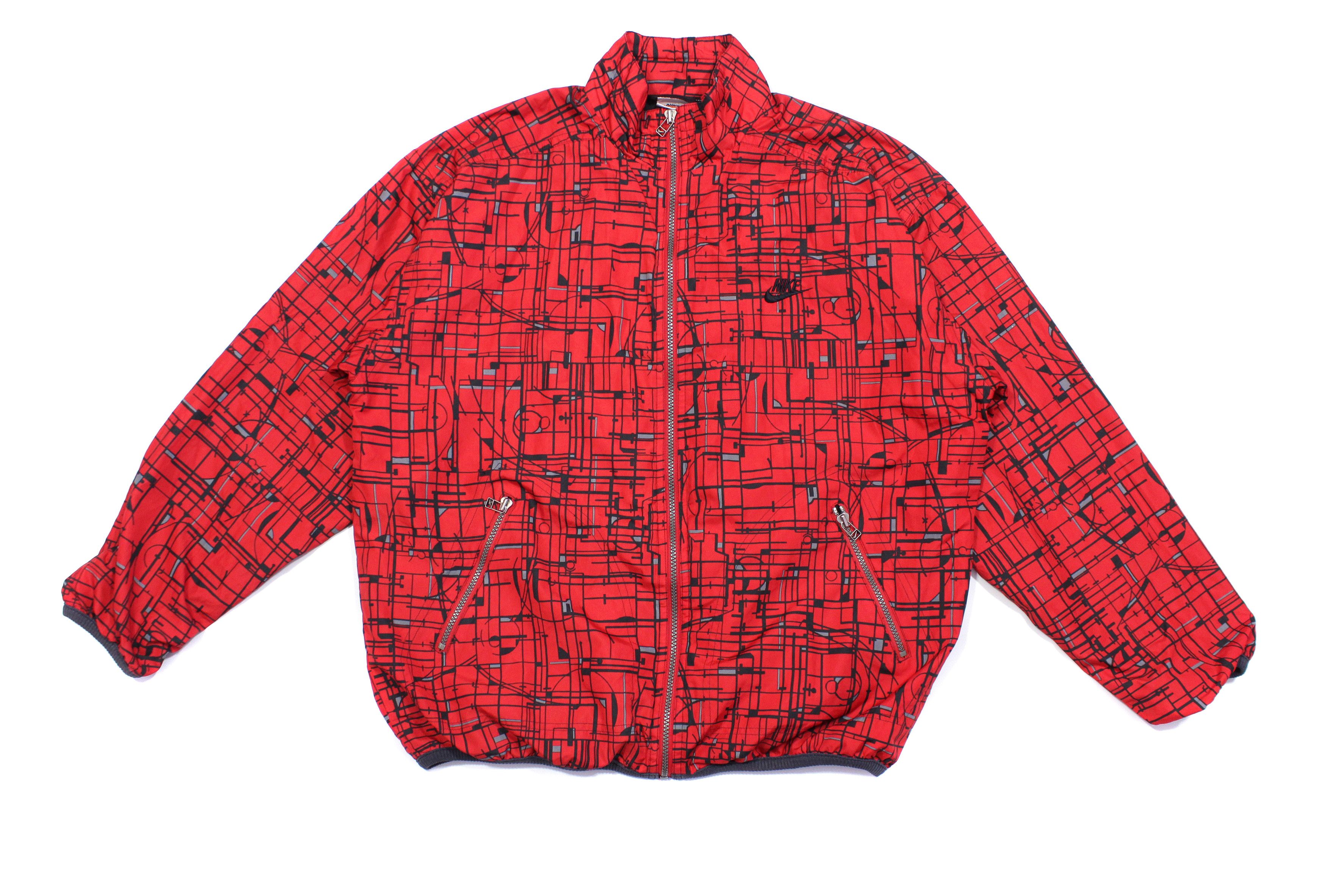 Nike 90S Swoosh Logo Pattern Jacket Size US M / EU 48-50 / 2 - 1 Thumbnail
