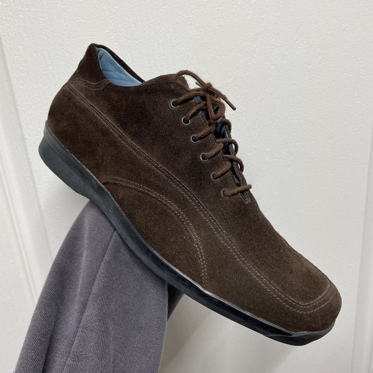 Ermenegildo Zegna ZEGNA SPORT Brown Suede Oxford Shoes Size US 9 / EU 42 - 1 Thumbnail
