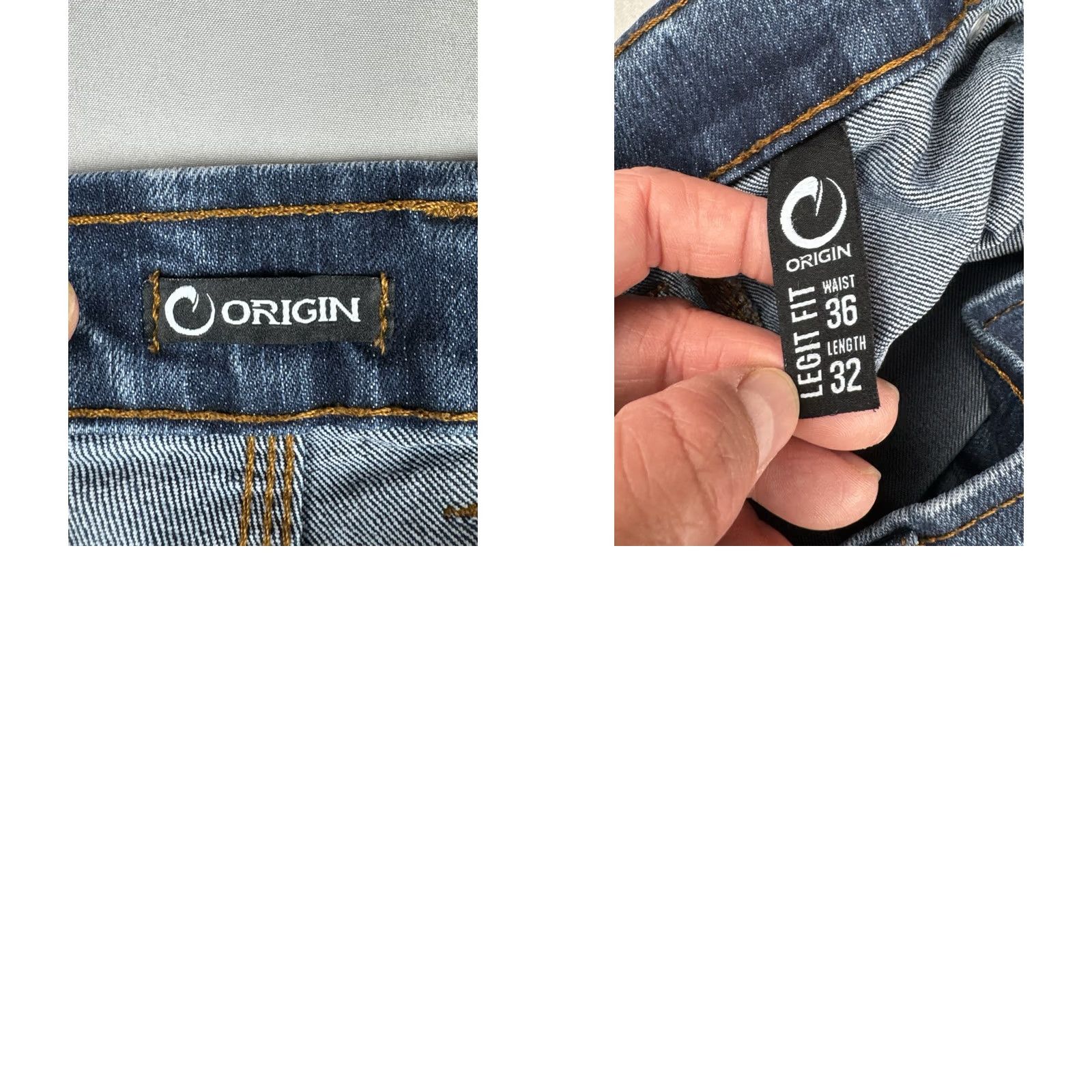 Vintage Origin Jeans Blue 36x32 Maverick Work Jean Grown & Sewn Legit Fit Straight Leg Jeans Mens Regular Blue USA 90s Theme Size US 36 / EU 52 - 10 Thumbnail