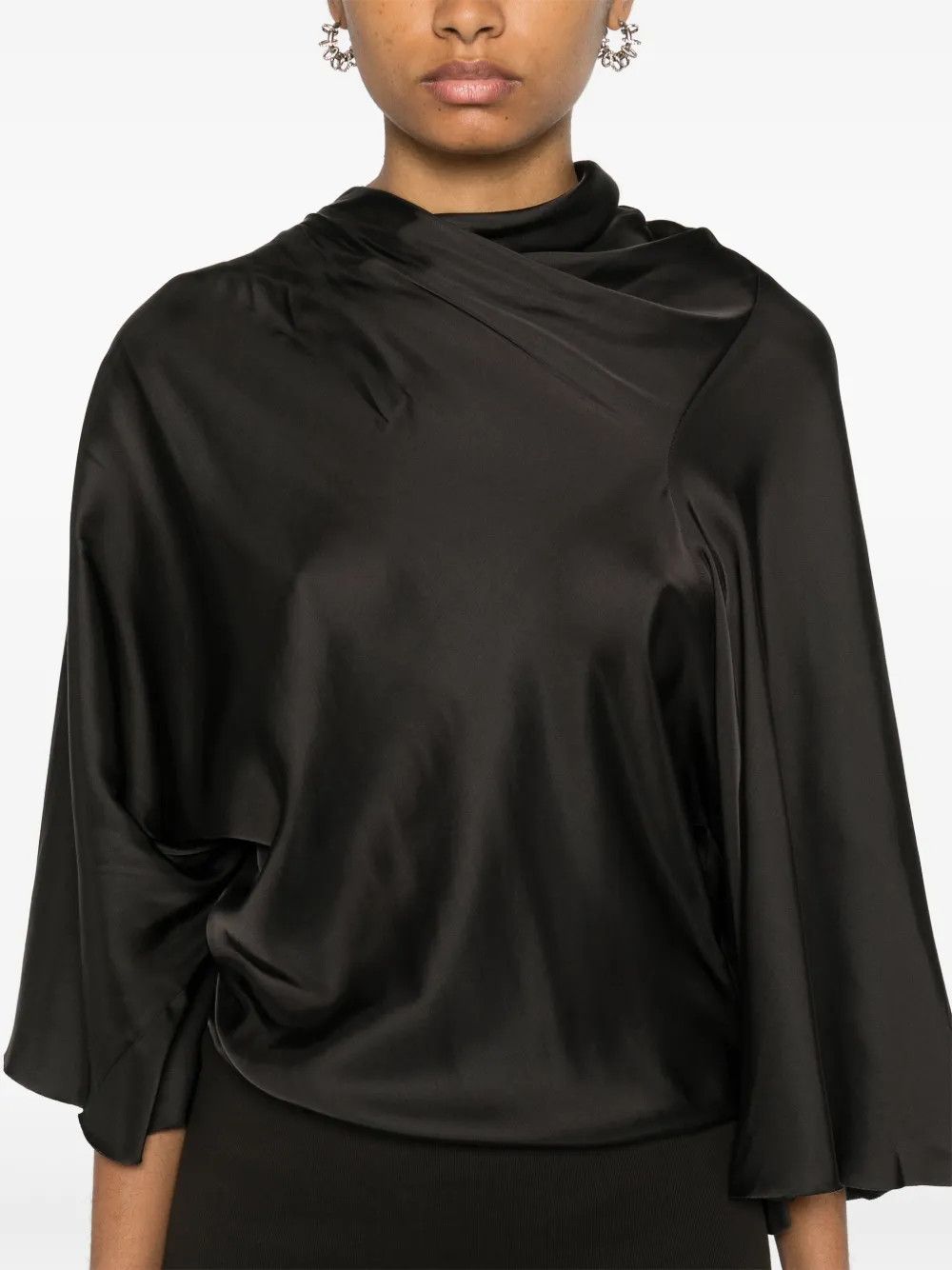 Rick Owens o1y0126 Blouse in Black Size M / US 6-8 / IT 42-44 - 2 Thumbnail