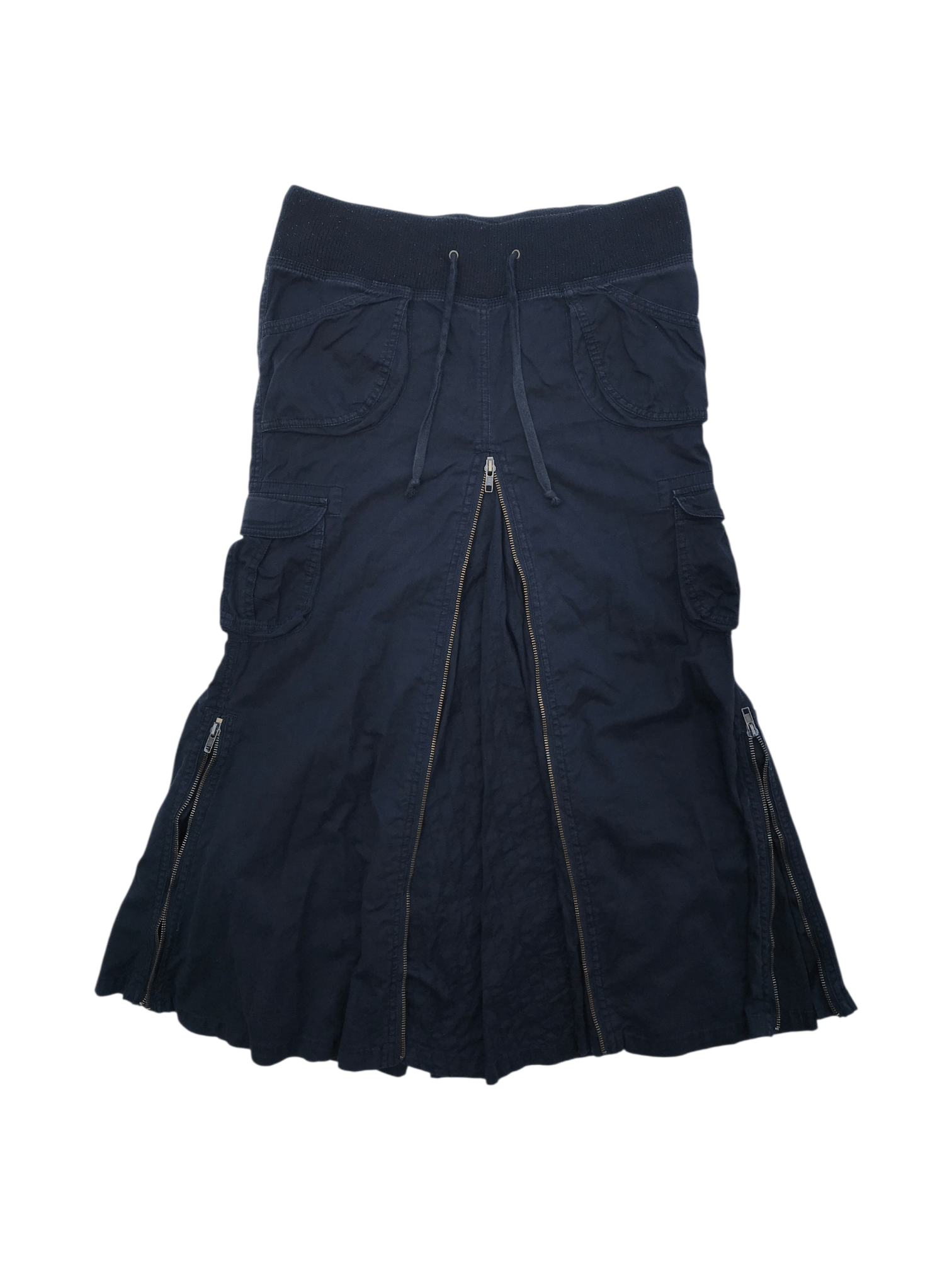 Le Grande Bleu (L.G.B.) Lein Multi Zip Cargo Skirts G.O.A style Size 30" / US 8 / IT 44 - 1 Thumbnail