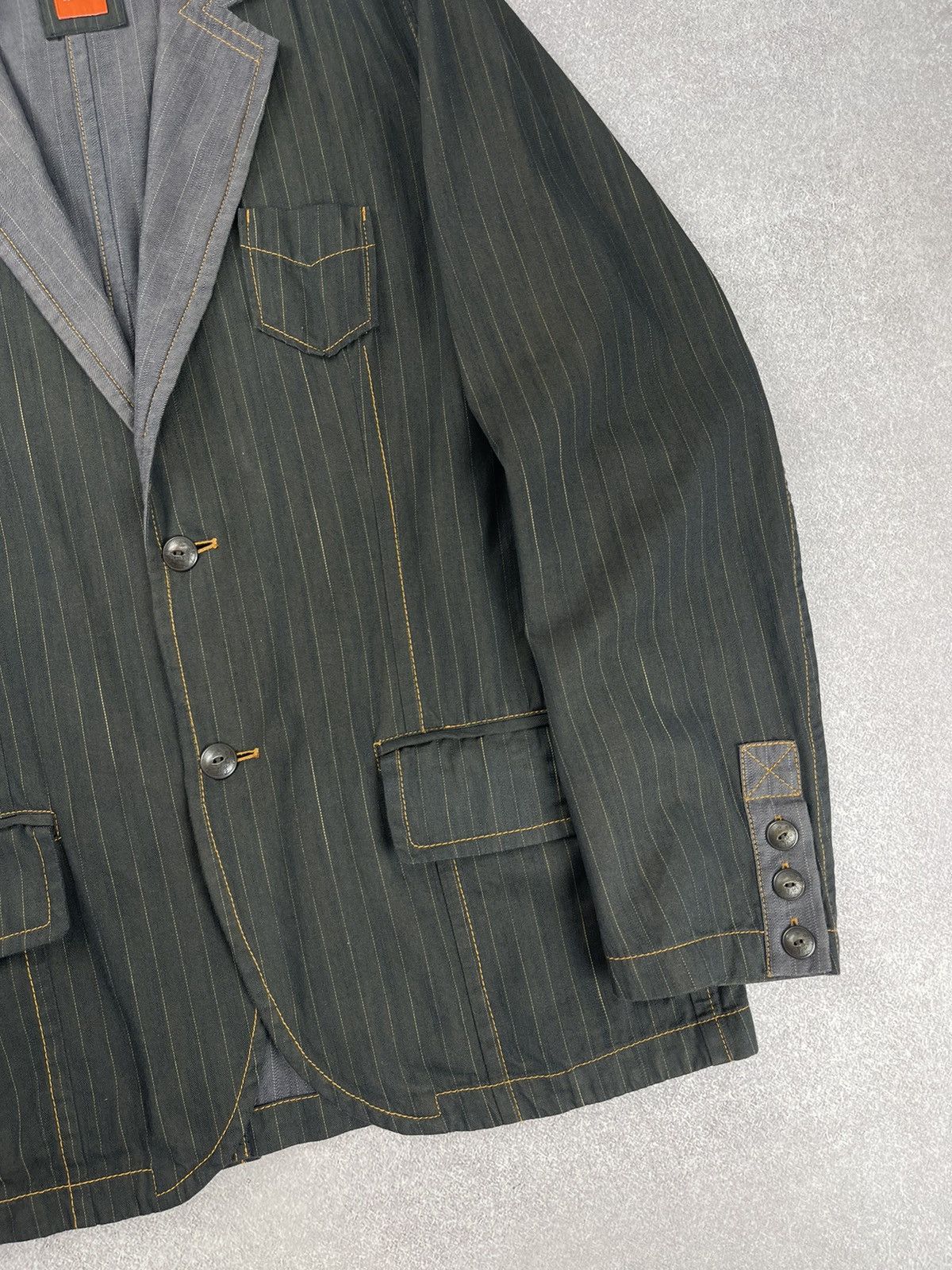 Hugo Boss × Vintage Vintage Hugo Boss Stripped Blazer Jacket Men’s Size 42R - 2 Thumbnail
