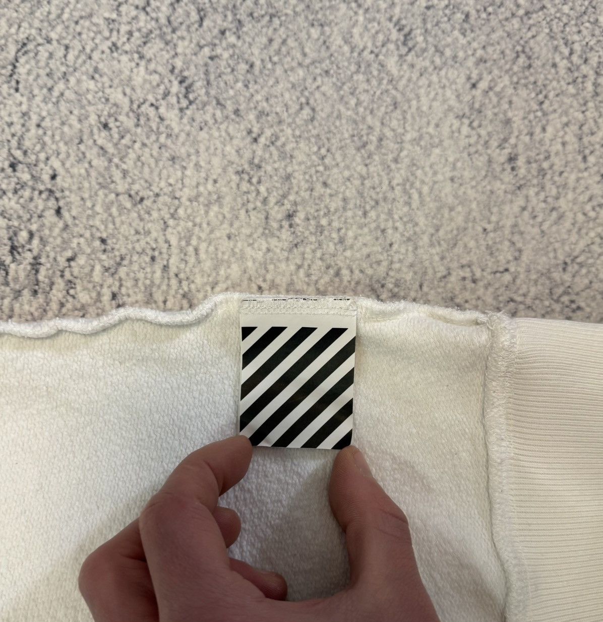Off-White Off-White Tape Diag Arrows Hoodie White Beige Men S Portugal Size US S / EU 44-46 / 1 - 5 Thumbnail