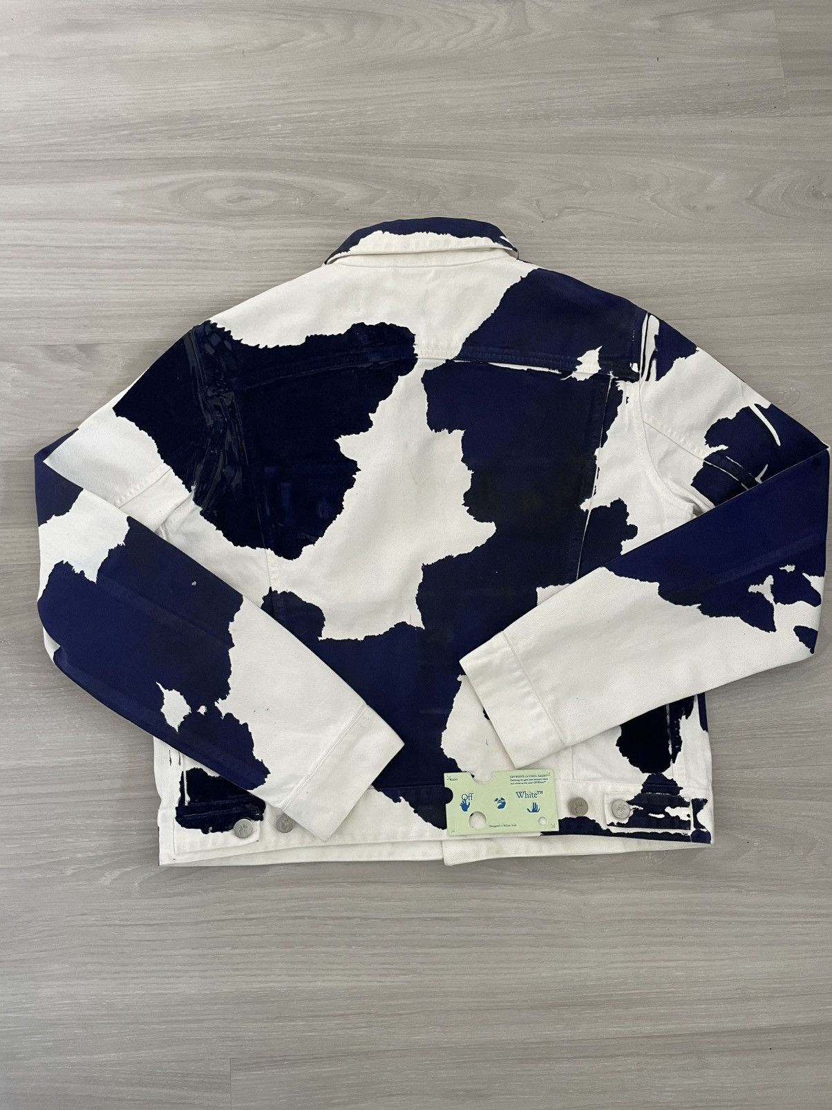 Off-White × Virgil Abloh Off-White Cow Print Denim Jacket (Virgil Abloh, FW20) Size US XS / EU 42 / 0 - 8 Thumbnail