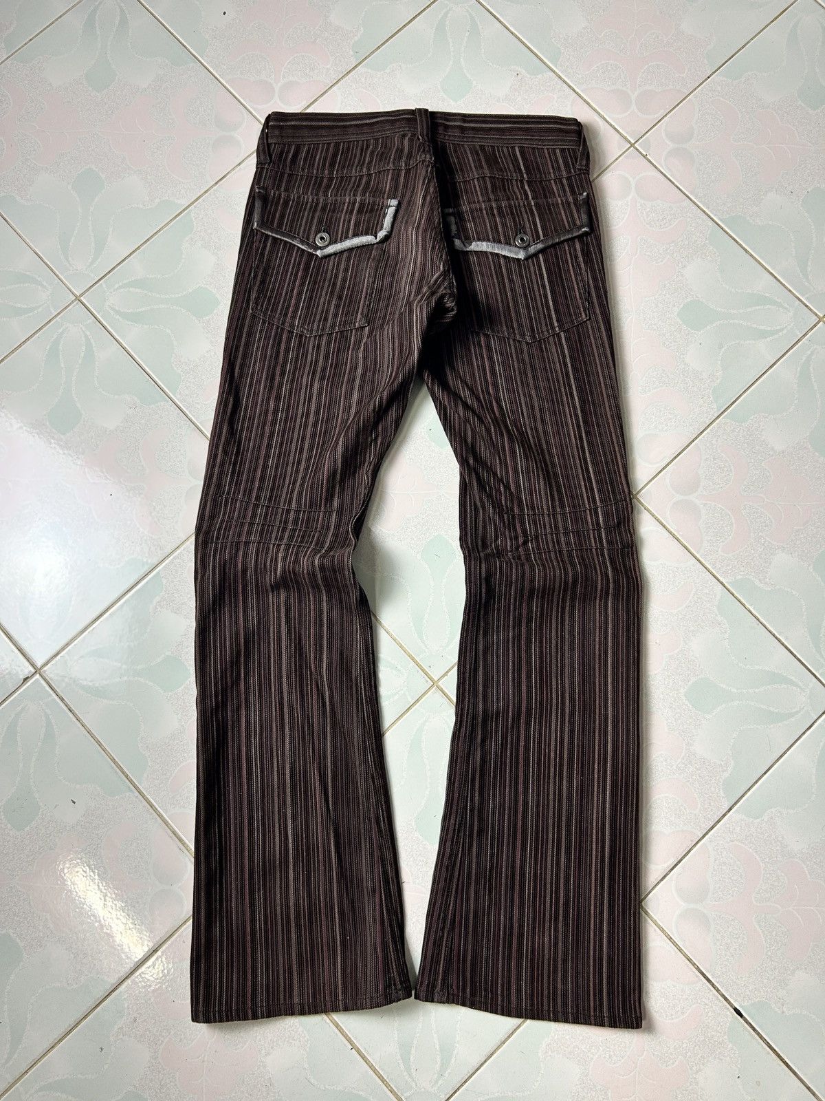 Japanese Brand Rare Flare jeans striped Edge rupert bootcut japan Size US 29 - 8 Thumbnail