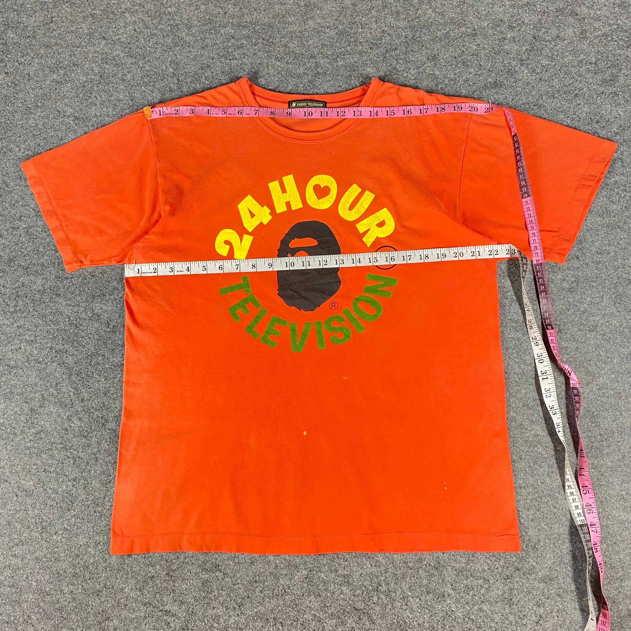 Bape Vintage 24 Television Hour Bape Tshirt Size US XL / EU 56 / 4 - 3 Thumbnail