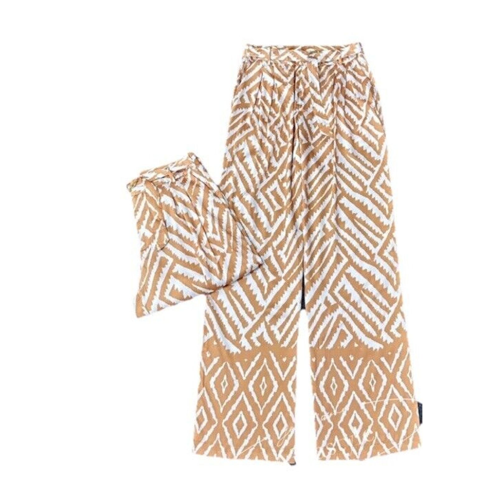 Marcs Marc NY Wide Leg Palazzo Pant Geometric Print Size 12 NWT Size 34" / US 12 / IT 48 - 1 Thumbnail