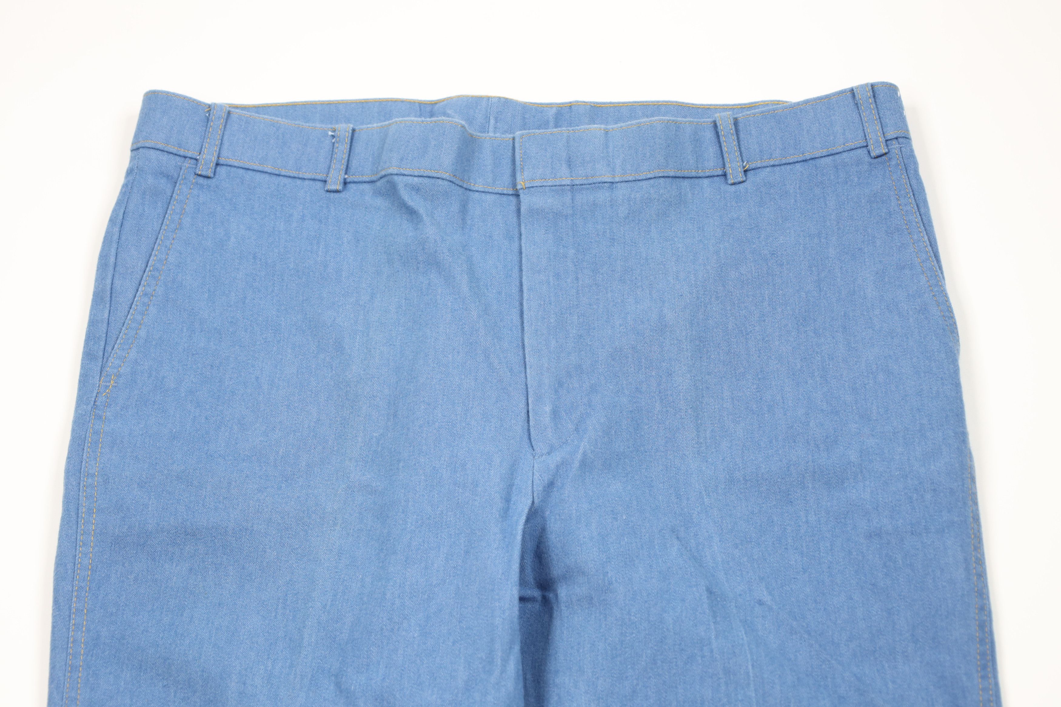 Vintage Vintage 70s Streetwear Wide Leg Bell Bottoms Jeans Blue USA Size US 38 / EU 54 - 2 Thumbnail