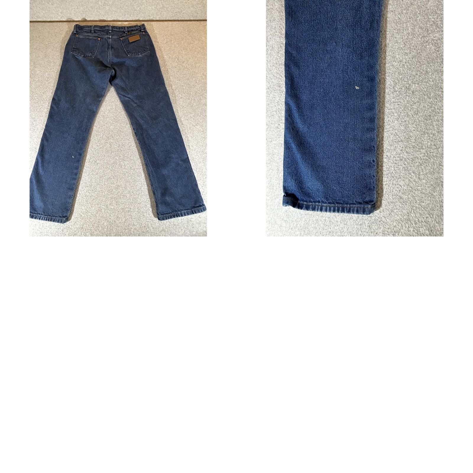 Wrangler Wrangler Jeans Mens 34x31 Cowboy Cut Original Straight Workwear Western 13MWZ Jeans Blue Dark Wash 13MWZ Mens Shirts? Size US 34 / EU 50 - 9 Thumbnail