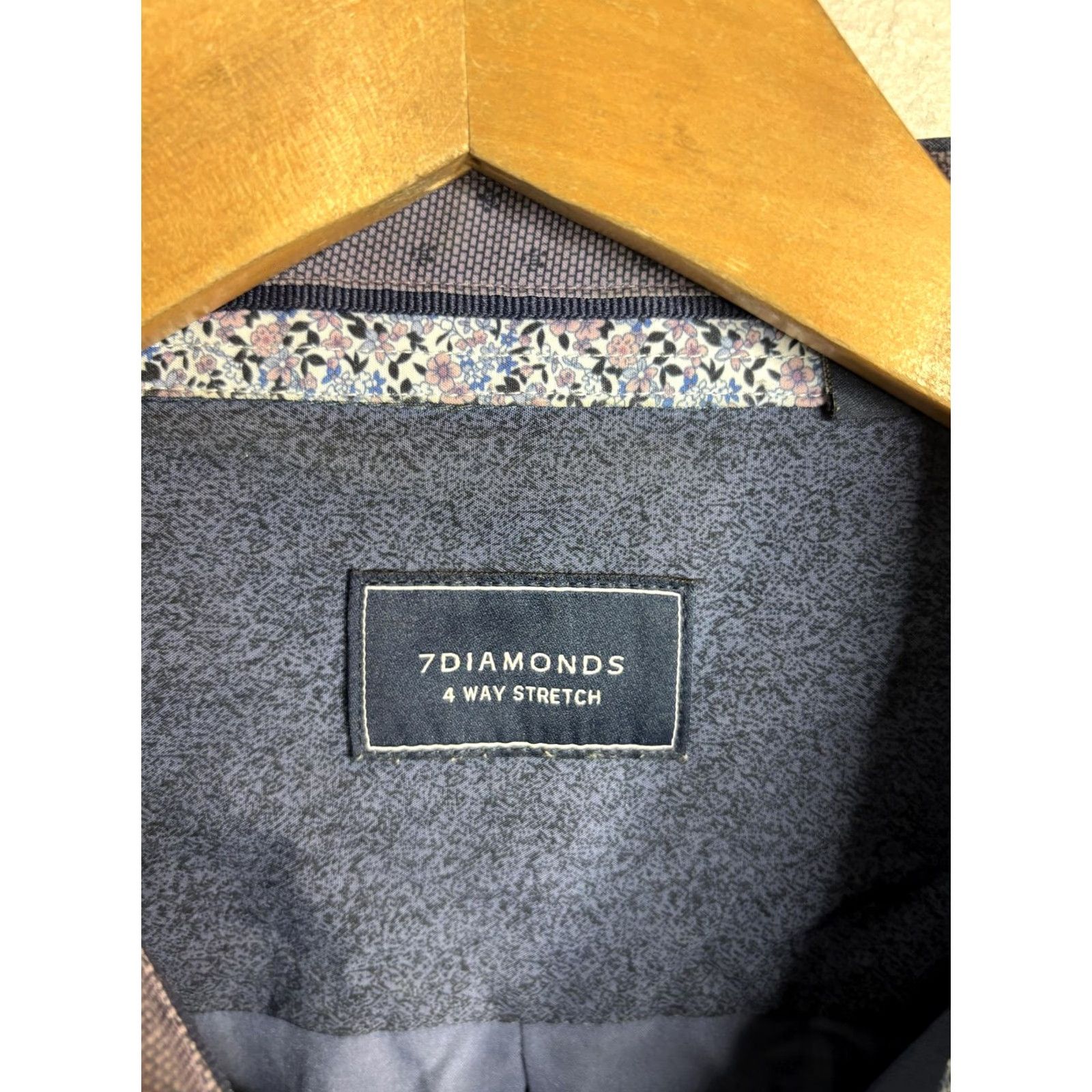 Vintage 7Diamonds Shirt Mens Large Gray 4 Way Stretch Button Up Long Sleeve Dress Top Size US L / EU 52-54 / 3 - 4 Thumbnail