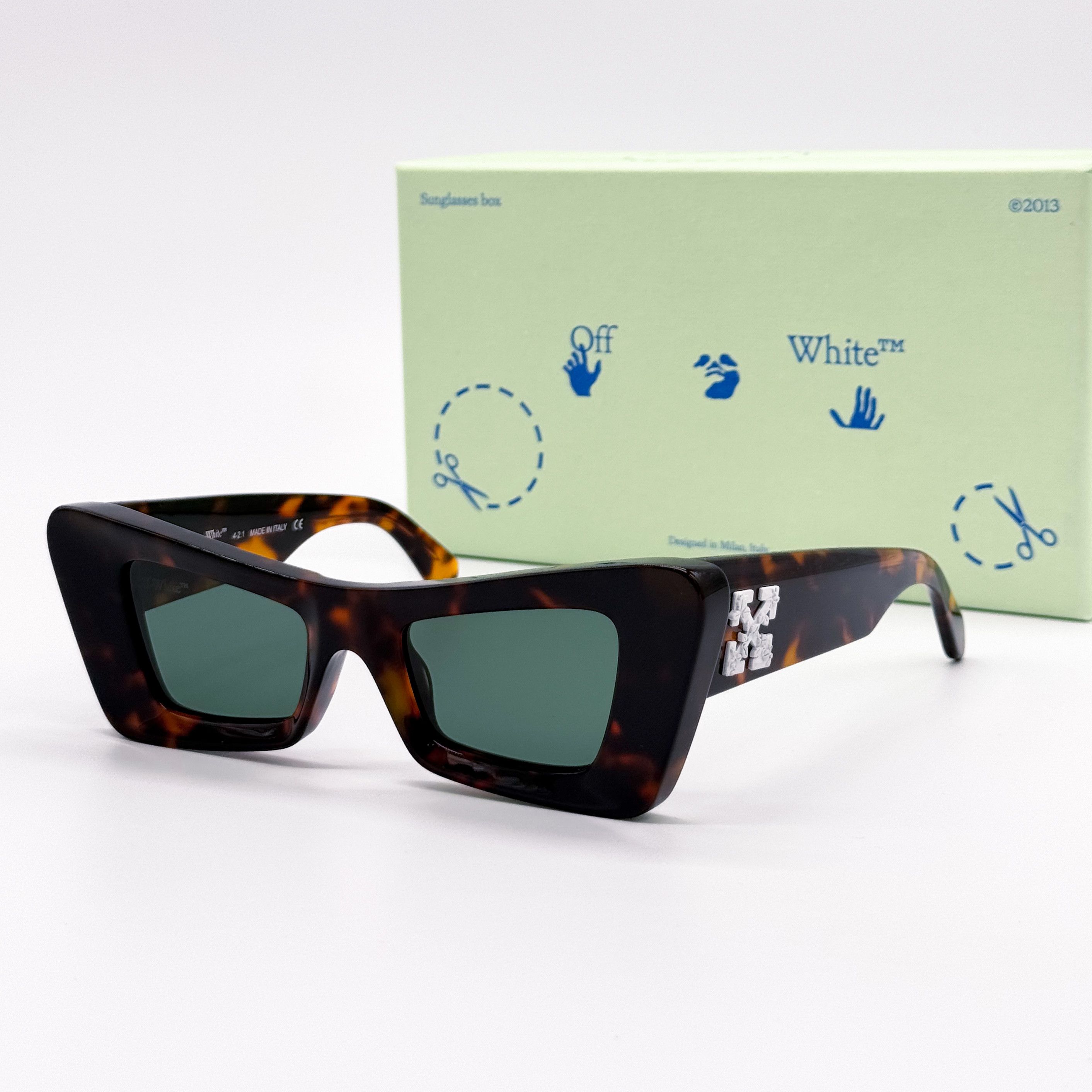 Off-White NEW OFF-WHITE ACCRA 055 HAVANA CAT EYE WOMEN SUNGLASSES Size ONE SIZE - 1 Thumbnail