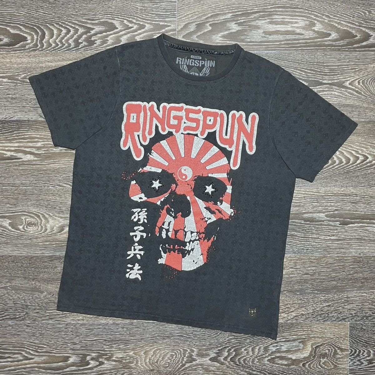 Ringspun RINGSPUN Art Of War Sun Tzu Fallen God Skull Graphic T-shirt Size US L / EU 52-54 / 3 - 1 Thumbnail