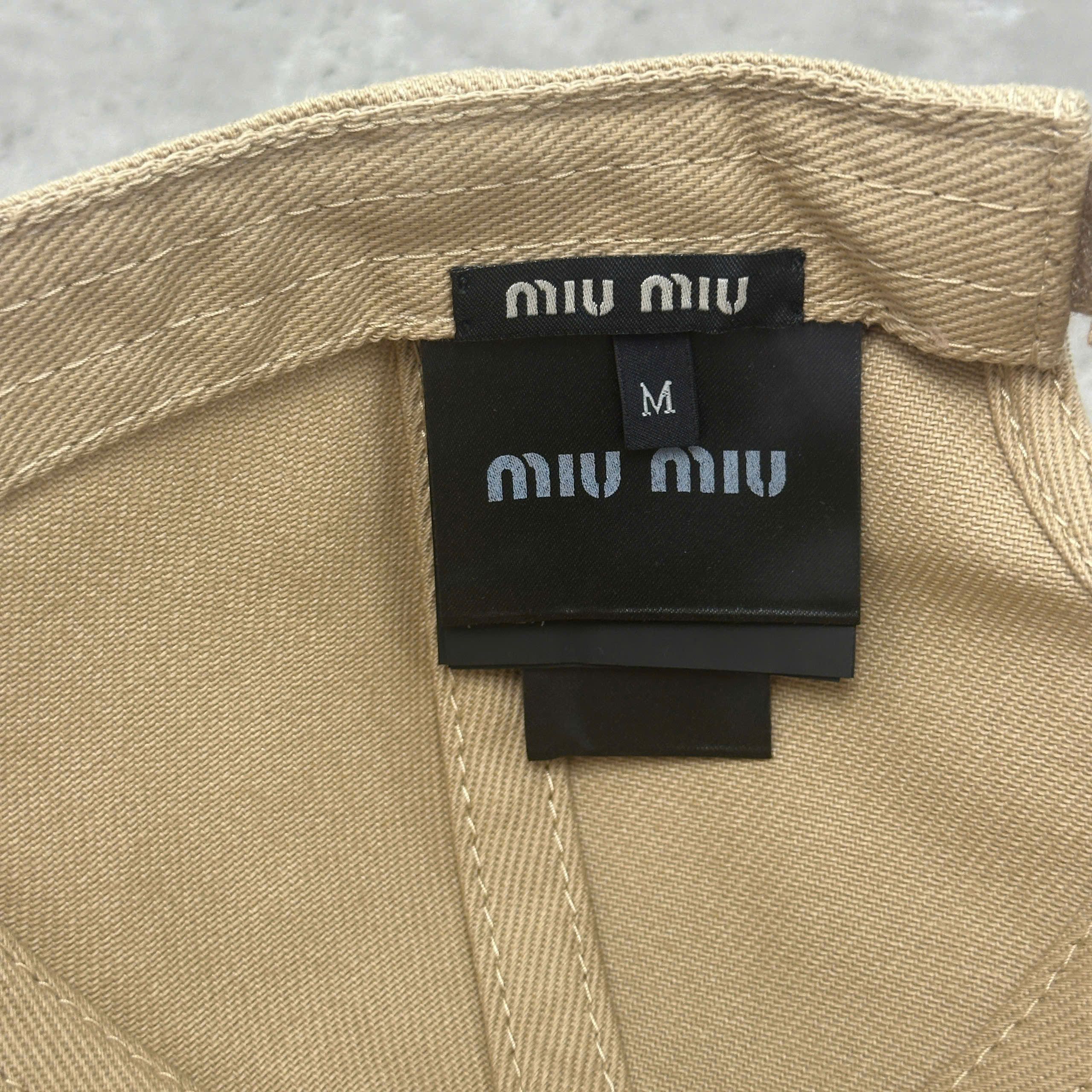 Miu Miu MIU MIU Drill Baseball Cap SAND/MARBLE Size ONE SIZE - 5 Thumbnail