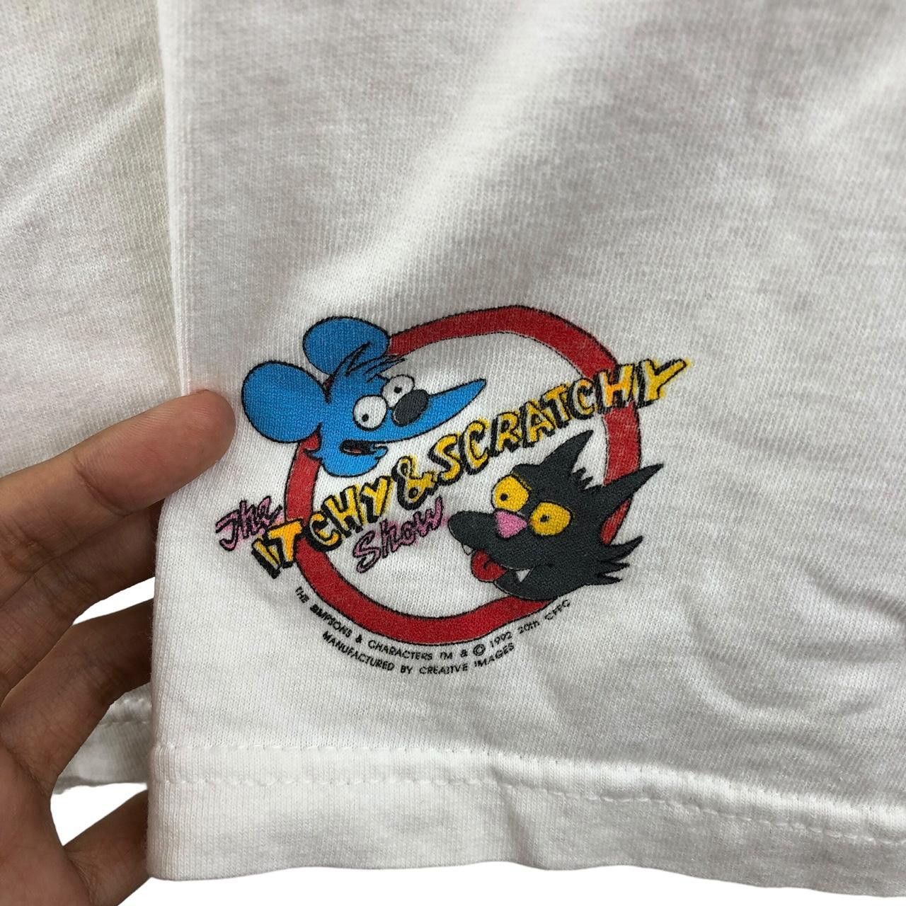 Vintage Vintage THE SIMPSONS Itchy & Scratchy Tee Shirt Krusty Clown Size M / US 6-8 / IT 42-44 - 5 Thumbnail