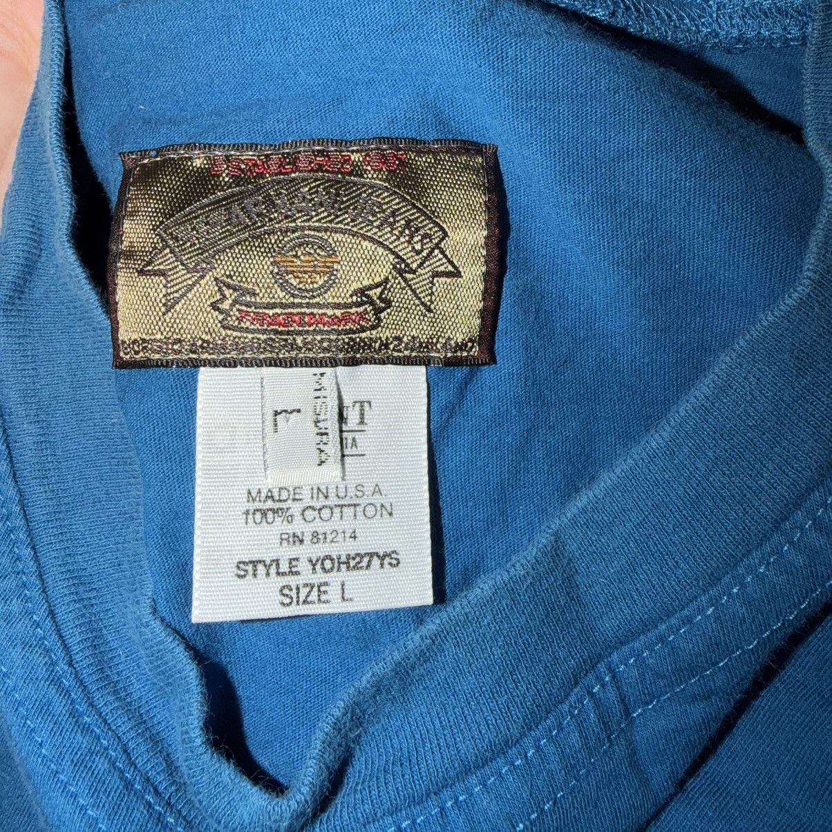 Armani Vintage 90s Armani Jeans Short Sleeve Tonal Shirt Blue Wash Size US L / EU 52-54 / 3 - 3 Thumbnail