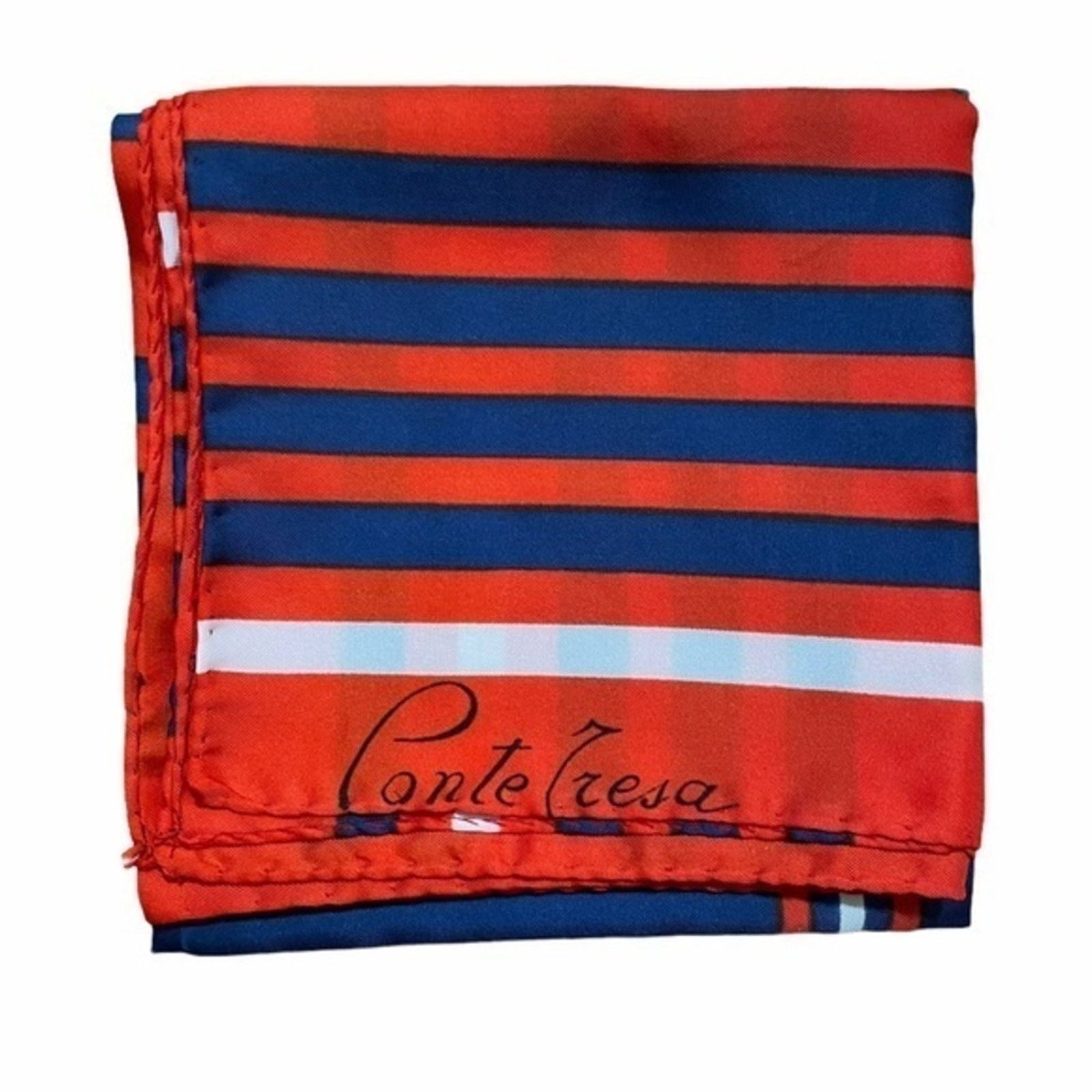 Vintage Vintage Ponte Tresa Italian Hand Rolled Square Scarf Size ONE SIZE - 6 Thumbnail