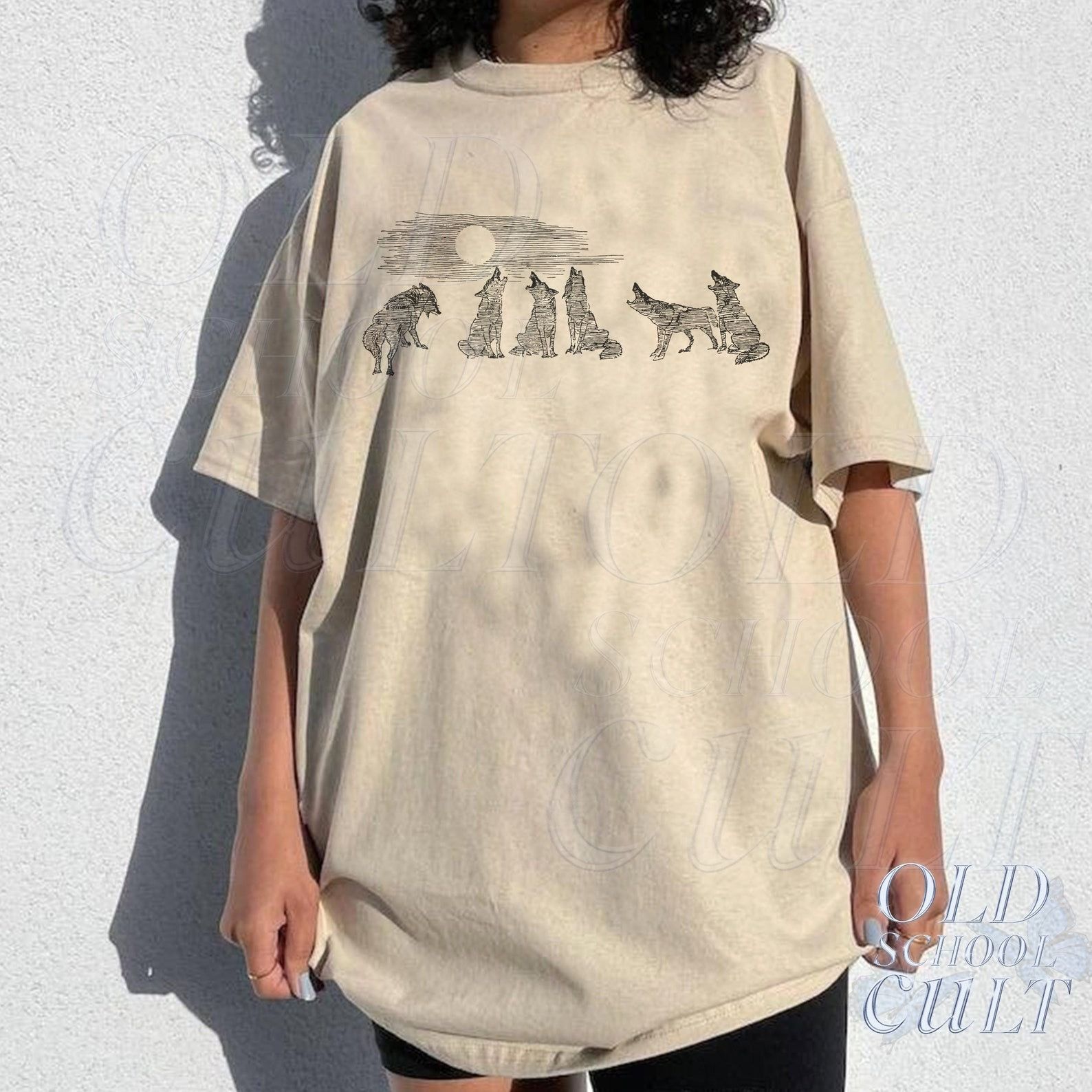 The Unbranded Brand Howling Wolves Vintage Minimalistic T-Shirt Size US M / EU 48-50 / 2 - 1 Thumbnail