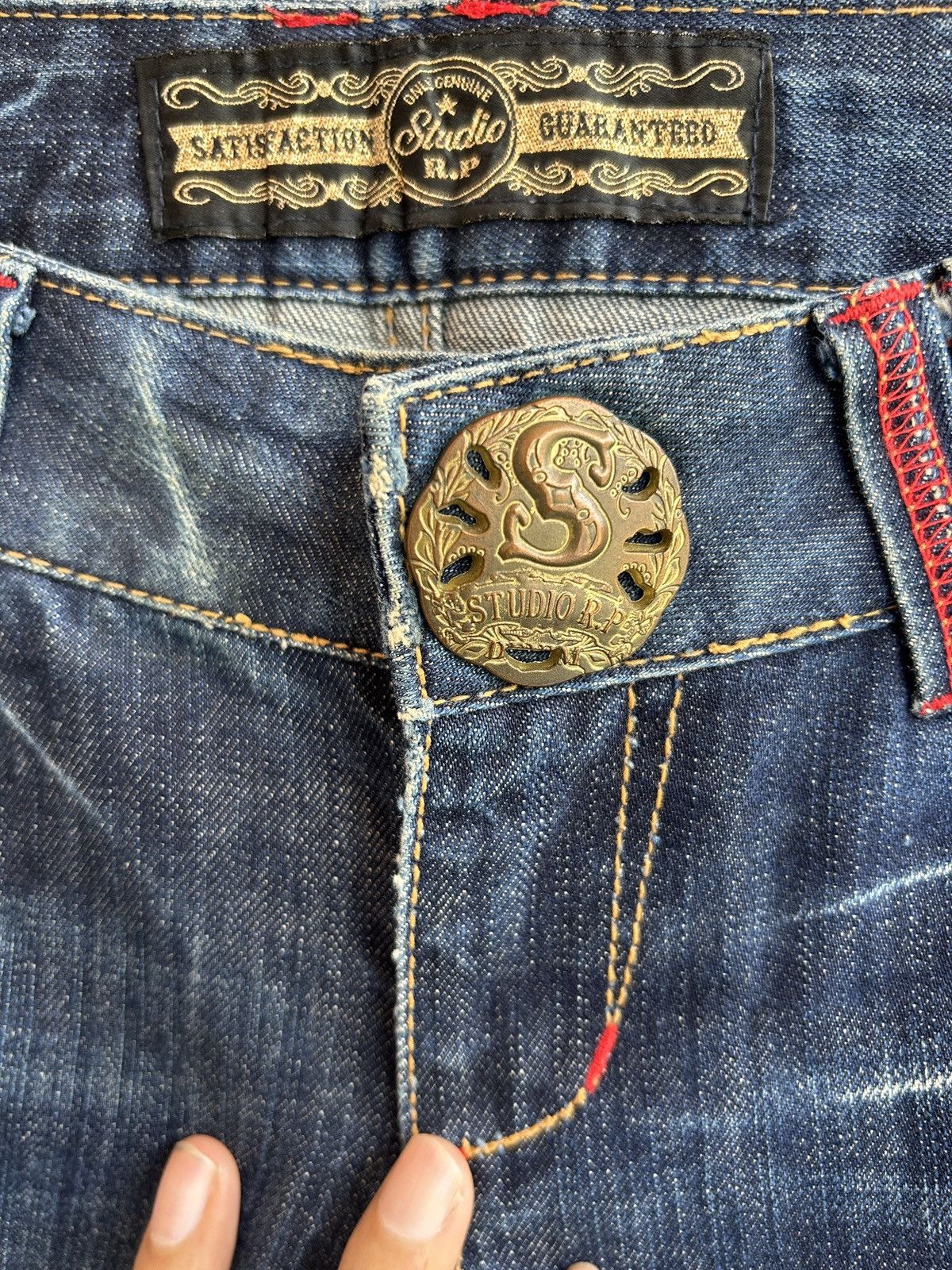 If Six Was Nine 90s Studio RP Faded Flared Bootcut Denim Pants Lgb Style Size US 26 / EU 42 - 3 Thumbnail