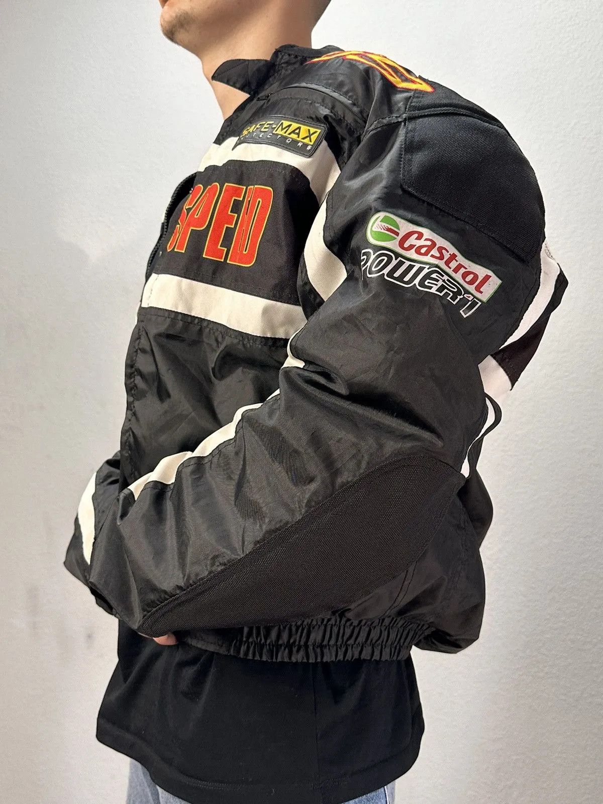 Japanese Brand × Vintage Vintage Leather jacket Hight Speed bomber nylon nascar Size US XL / EU 56 / 4 - 3 Thumbnail