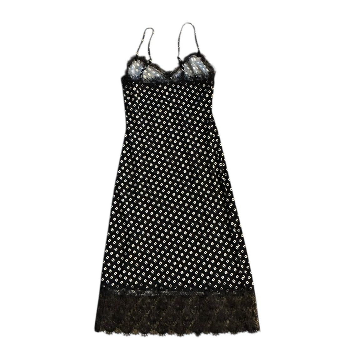 Michael Kors Michael Kors Black White Polka Dot Lace Trim Midi Dress XS Size XS / US 0-2 / IT 36-38 - 3 Thumbnail