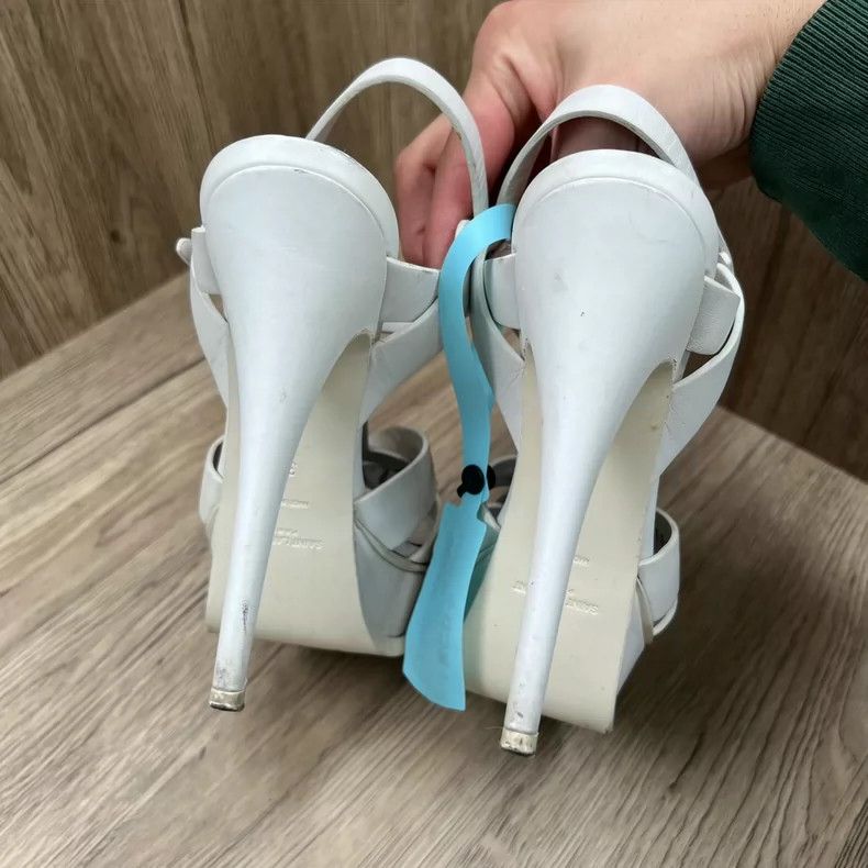 Saint Laurent Paris Saint Laurent ParisWhite high-heeled sandals 2504-Nextarr Size US 5.5 / IT 35.5 - 4 Thumbnail
