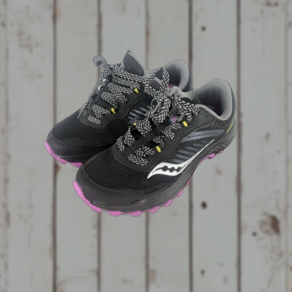 Saucony Saucony Excursion Sneakers - Black/Purple - Womens 7.5W - Lace Up - Athletic Low Top Geometric Logo Size US 7.5 / IT 37.5 - 1 Thumbnail