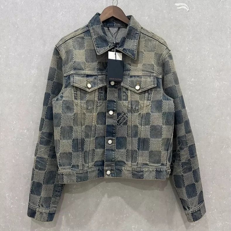 Louis Vuitton Louis Vuitton Checkerboard Denim Jacket Size US XXL / EU 58 / 5 - 1 Thumbnail