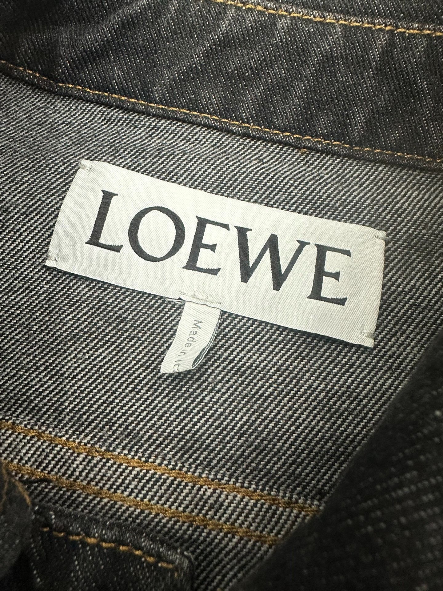 Loewe Loewe Black Denim Back Graffiti Leather Jacket 2501-Nextarr Size US S / EU 44-46 / 1 - 5 Thumbnail