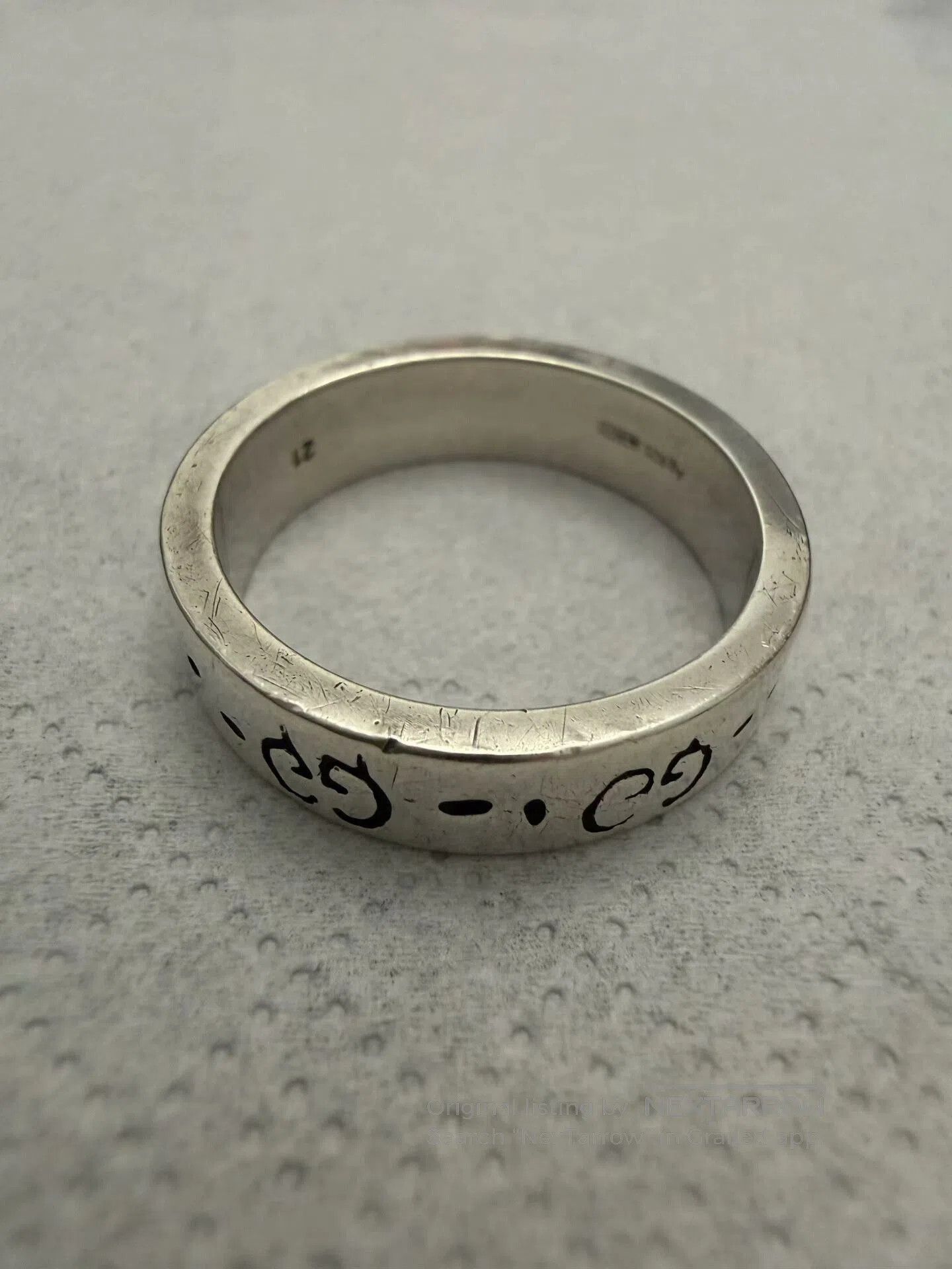 Gucci Gucci Ghost Skeleton 925 Silver Ring. Size ONE SIZE - 7 Thumbnail